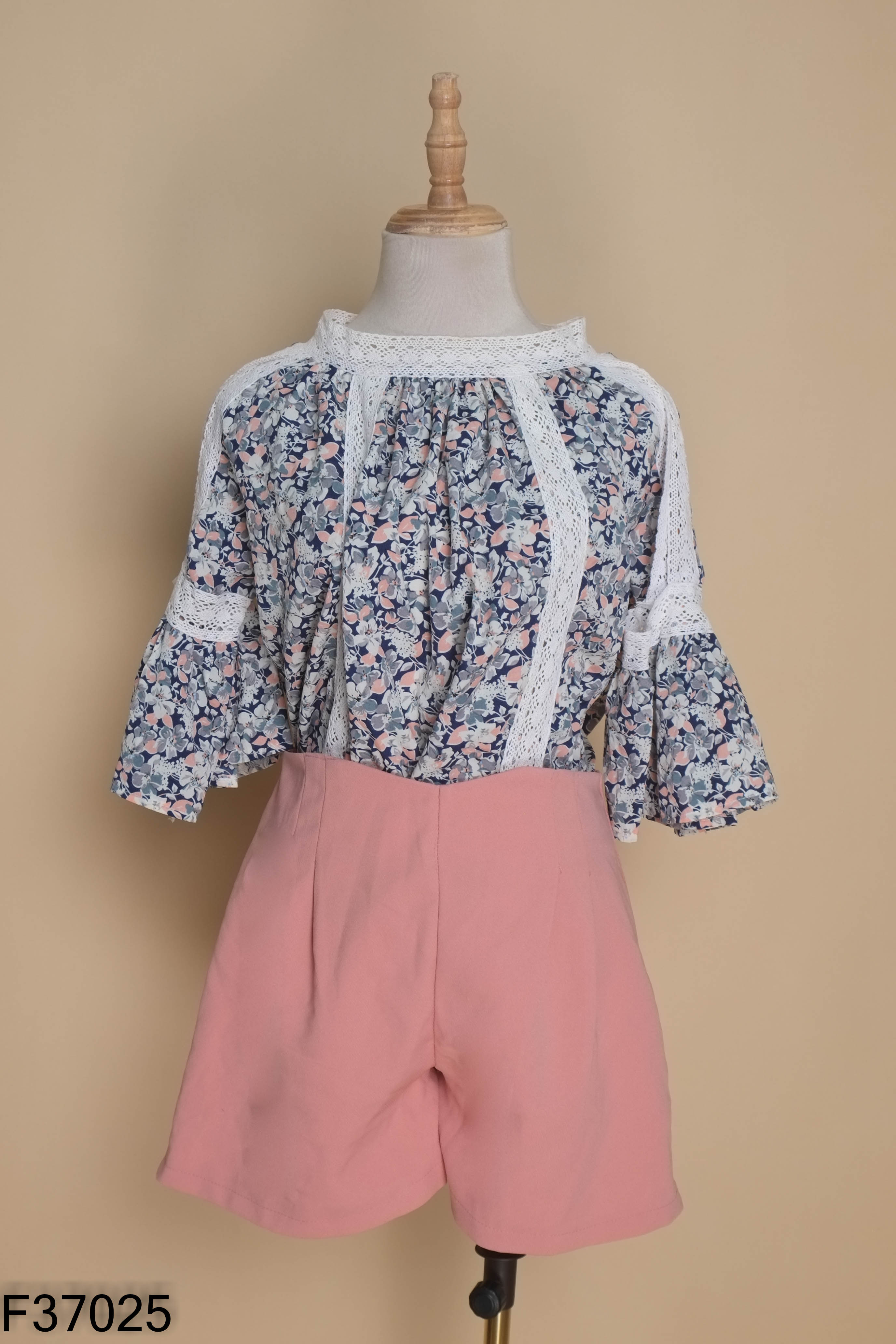 Set áo xanh hoa SE PCOEFUL+quần
