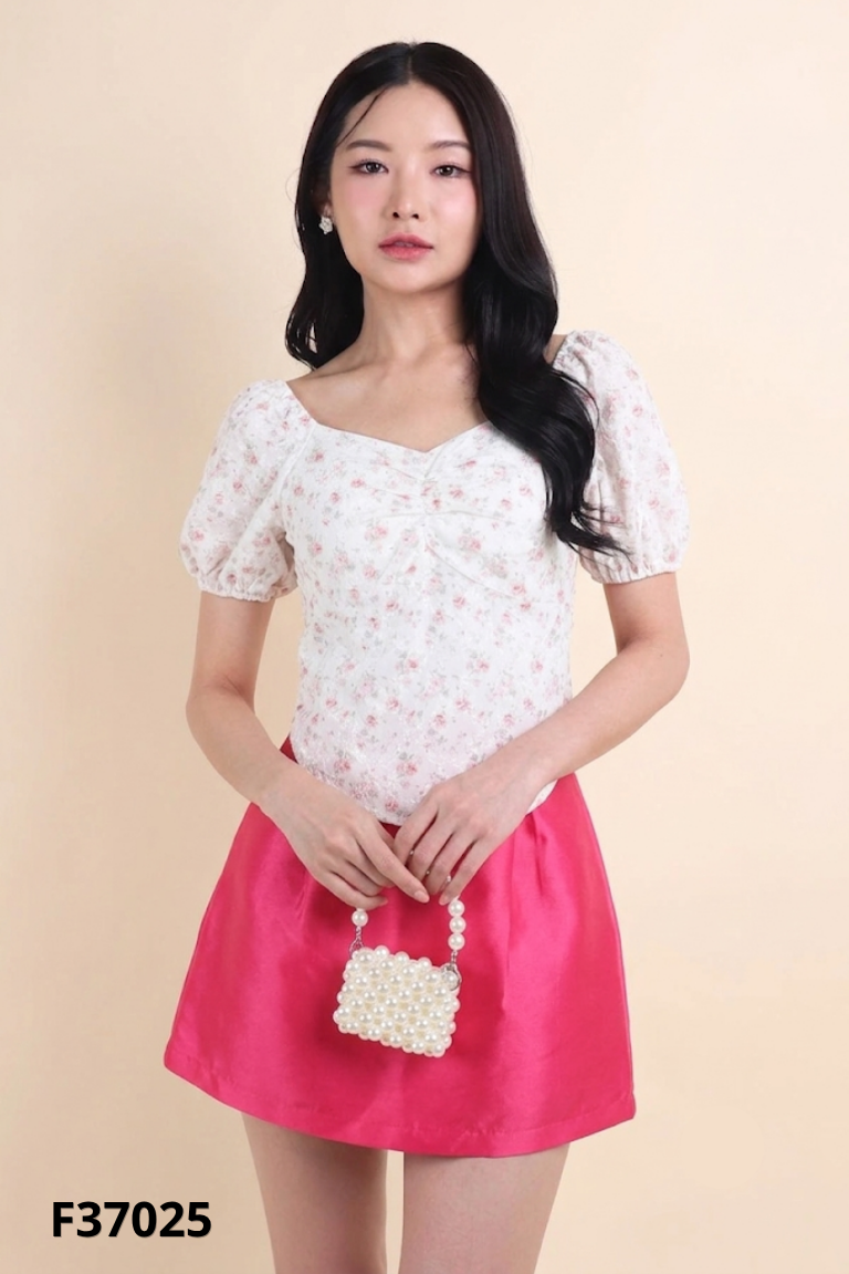 Set be nhún+váy hồng FEARSA