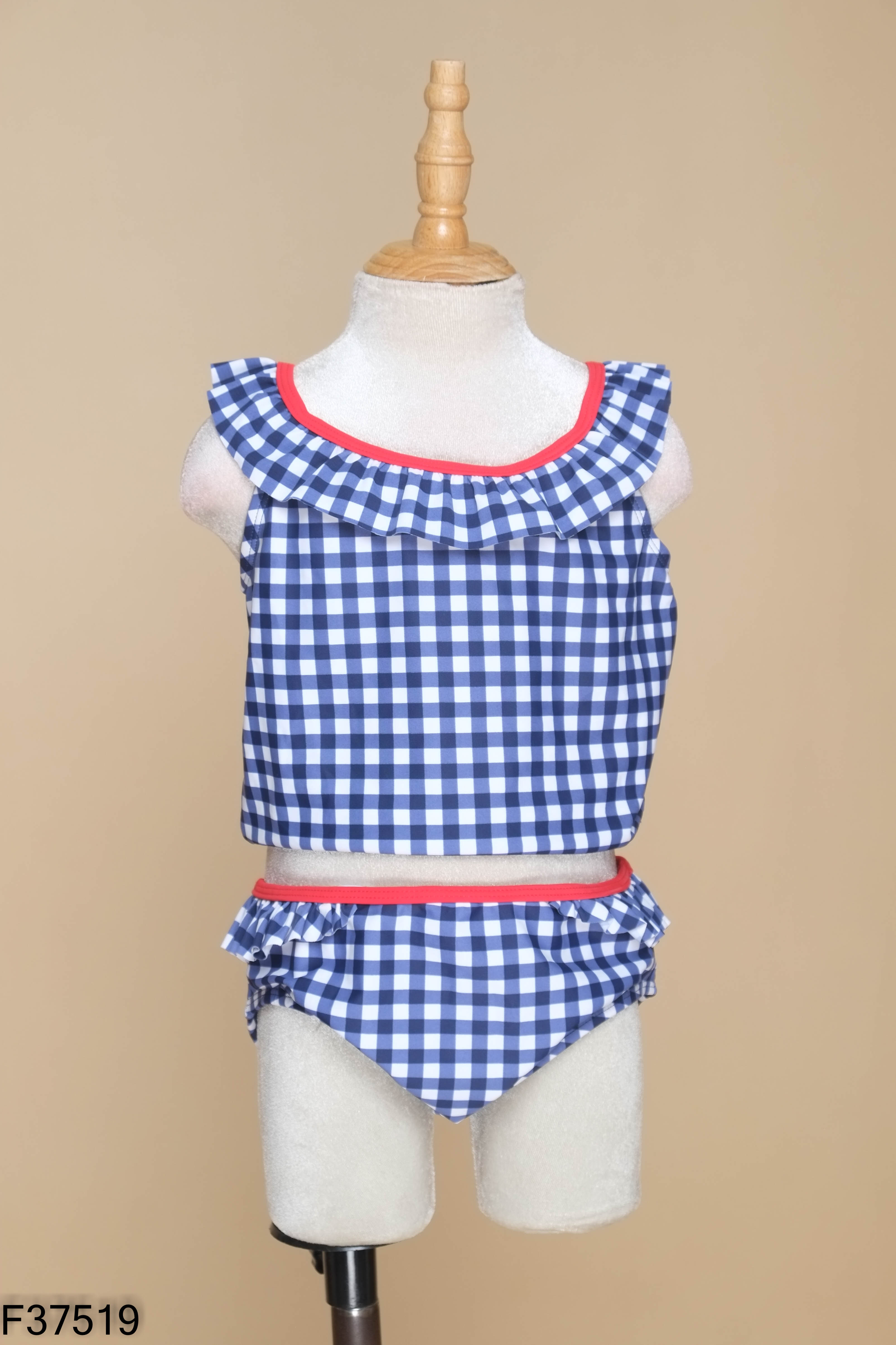 Set đồ bơi nâu chấm bi
