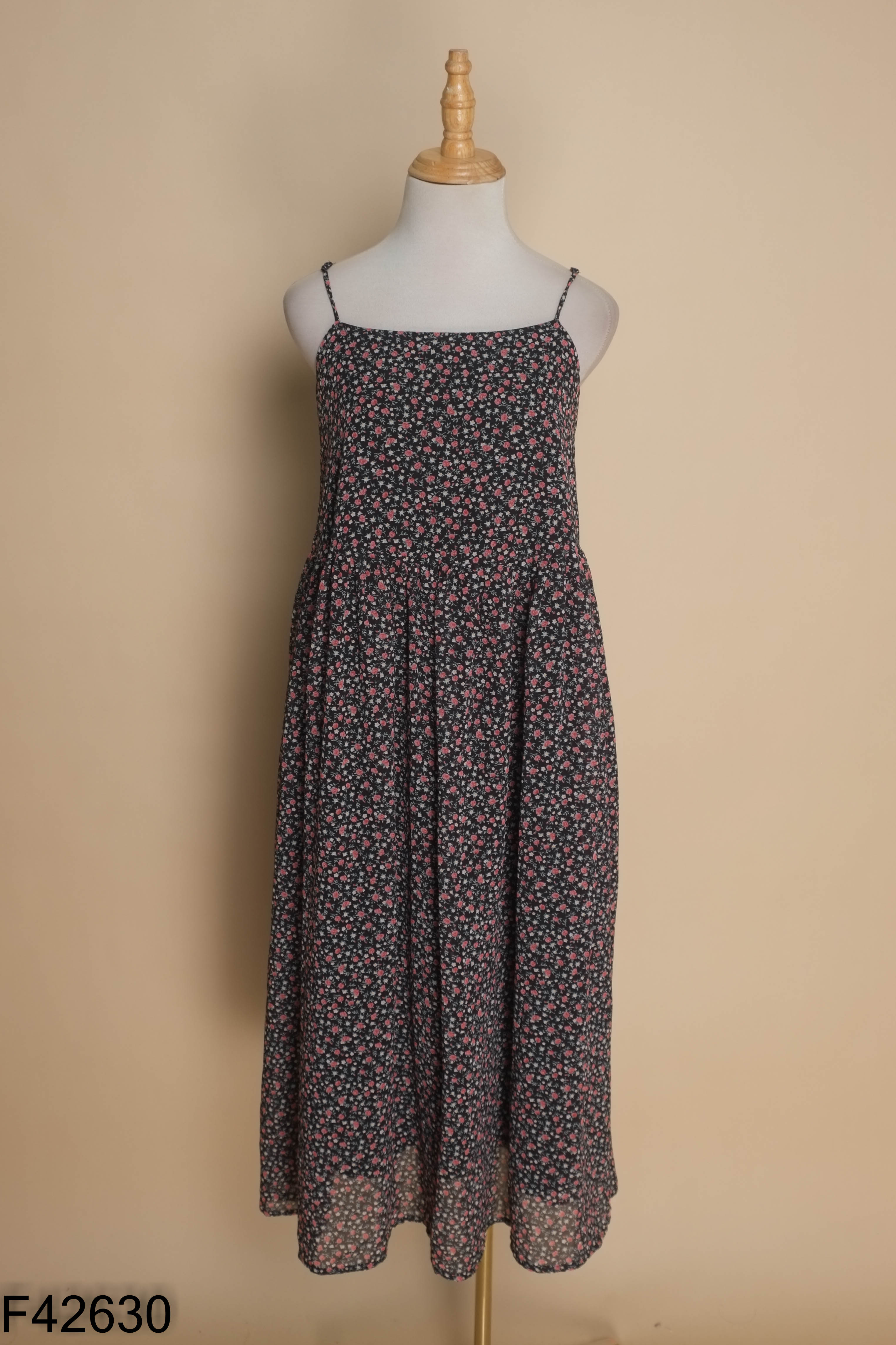 Váy hai dây đen OLV BOUTIQUE hoa nhí