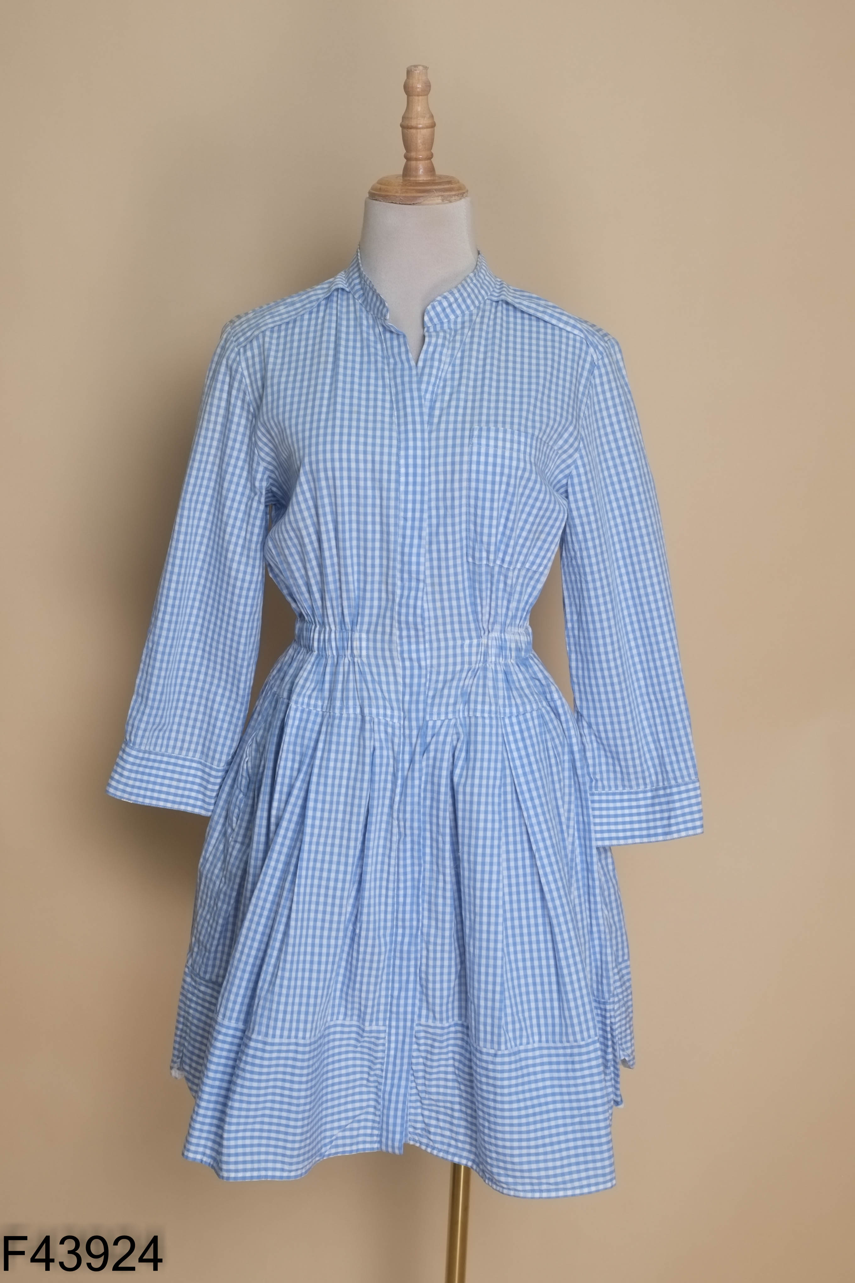 Váy IVY MODA xanh kẻ caro