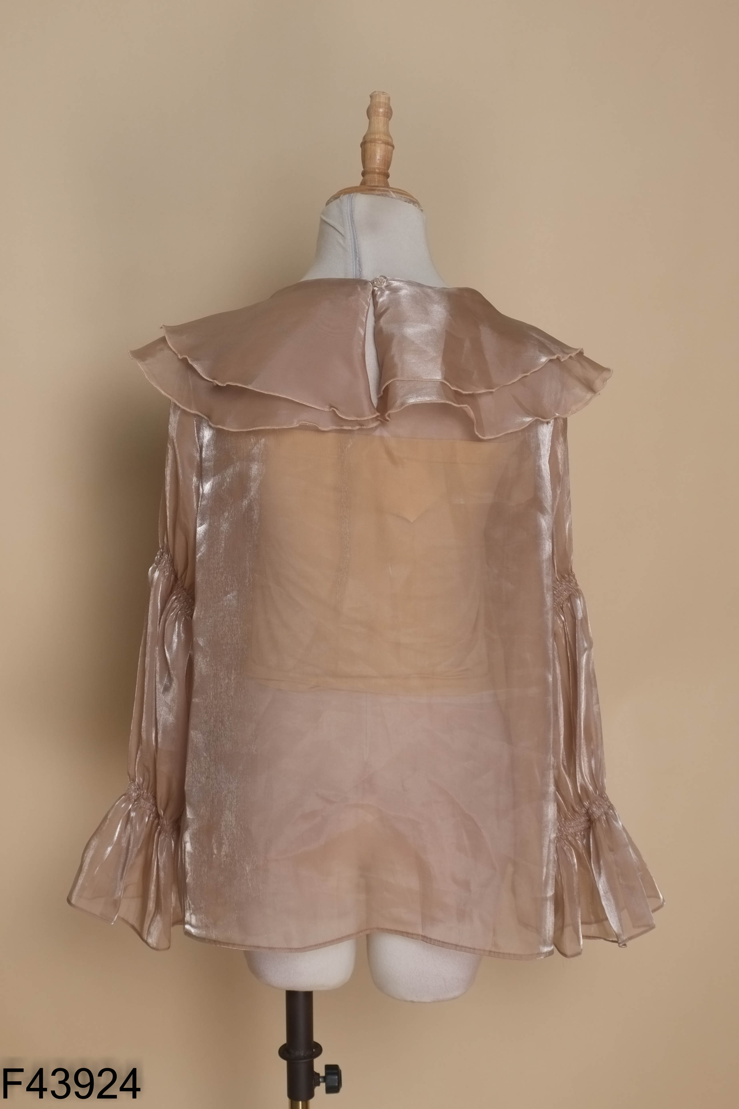 Áo organza nâu kèm áo trong