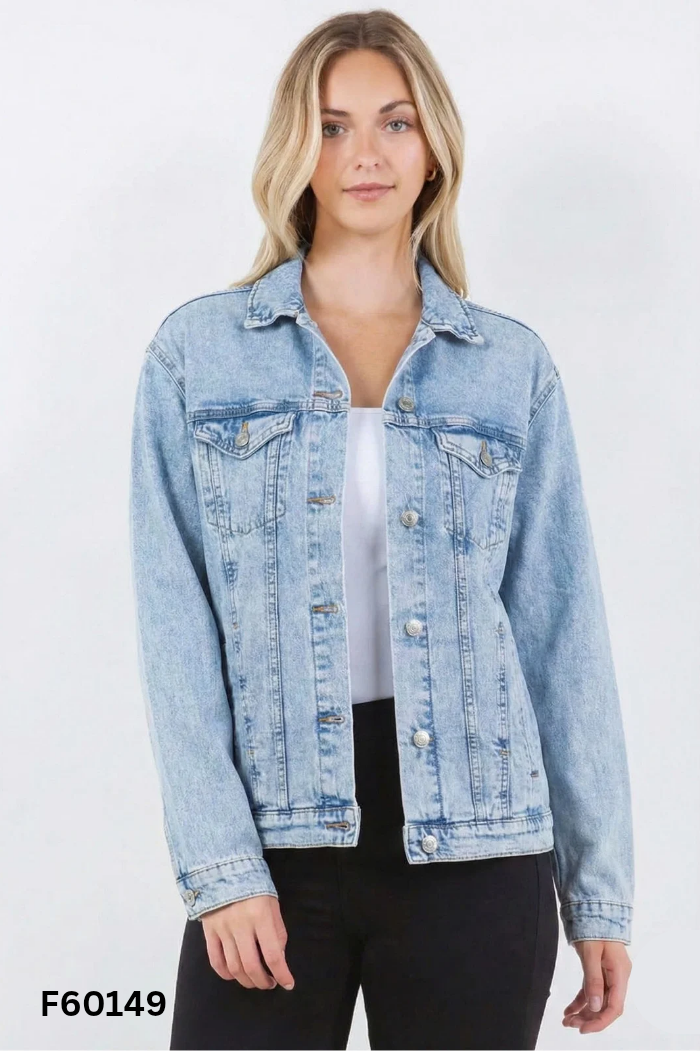 Áo khoac jeans xanh