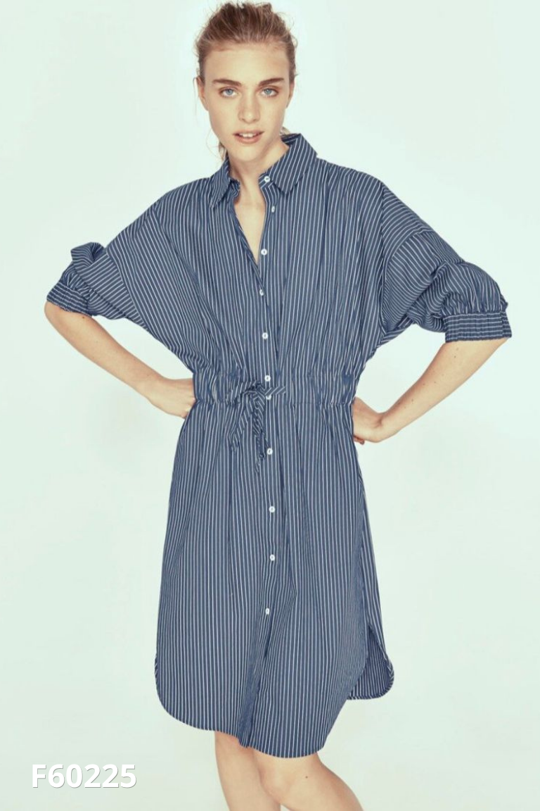 Váy kẻ xanh ZARA WOMAN