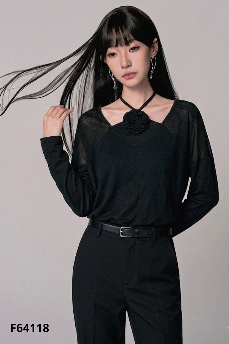 SET áo yếm đen+ áo ngoài