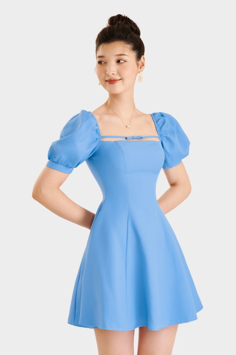 Váy MARC xanh tay bồng