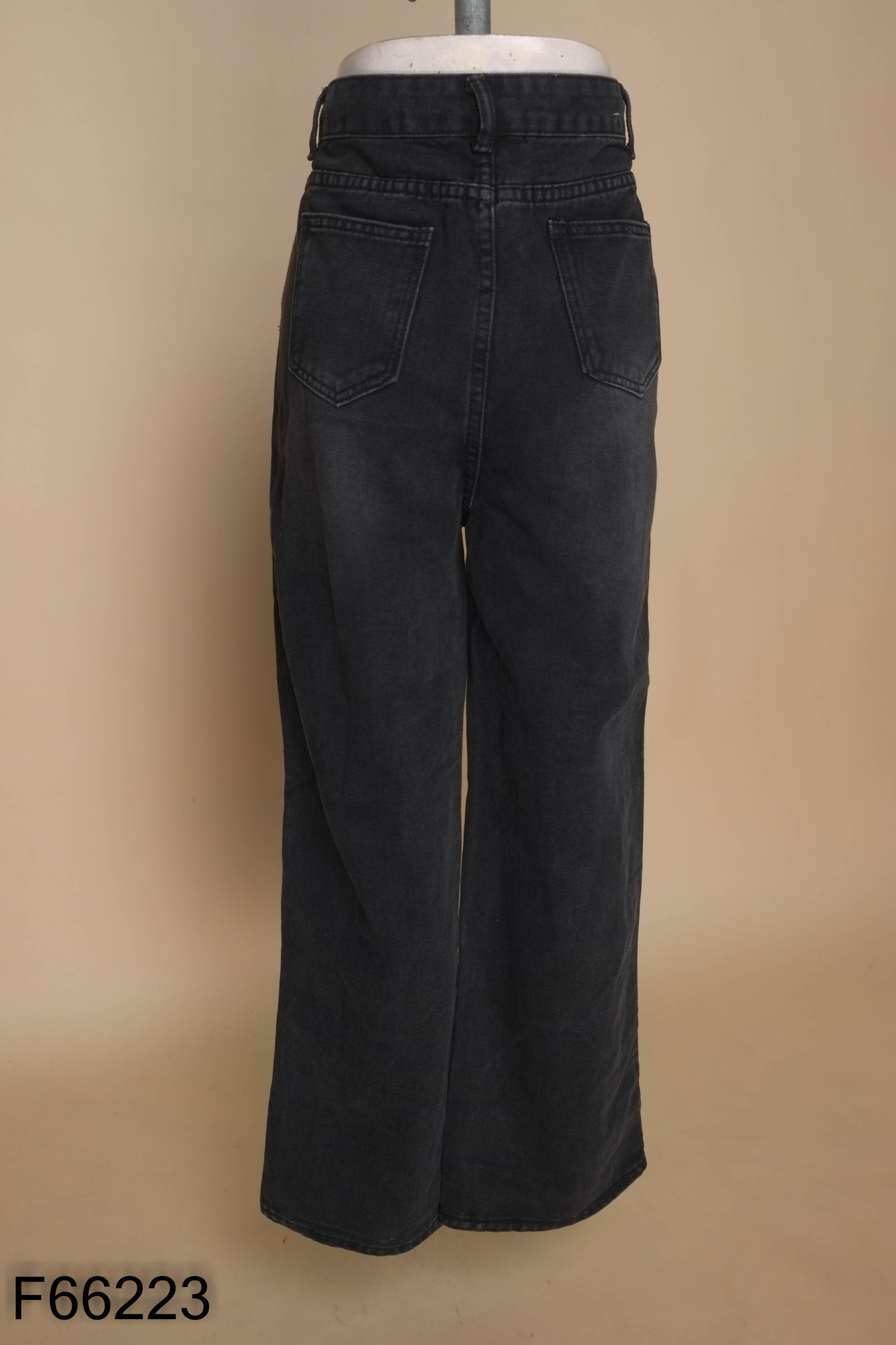 Quần jeans xám đen sọc nâu