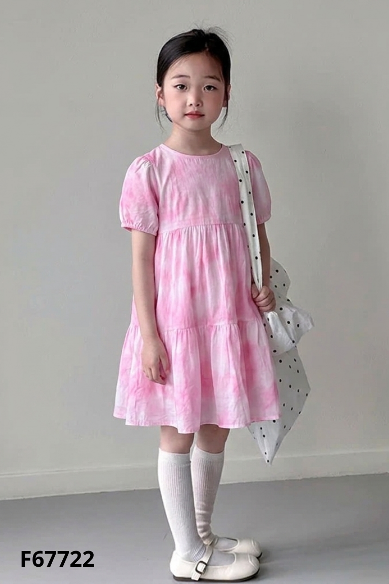 Váy hồng MELISA loang