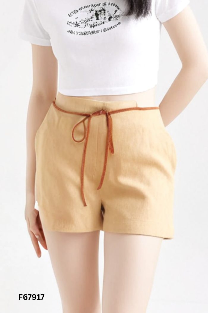 Quần shorts nâu trơn