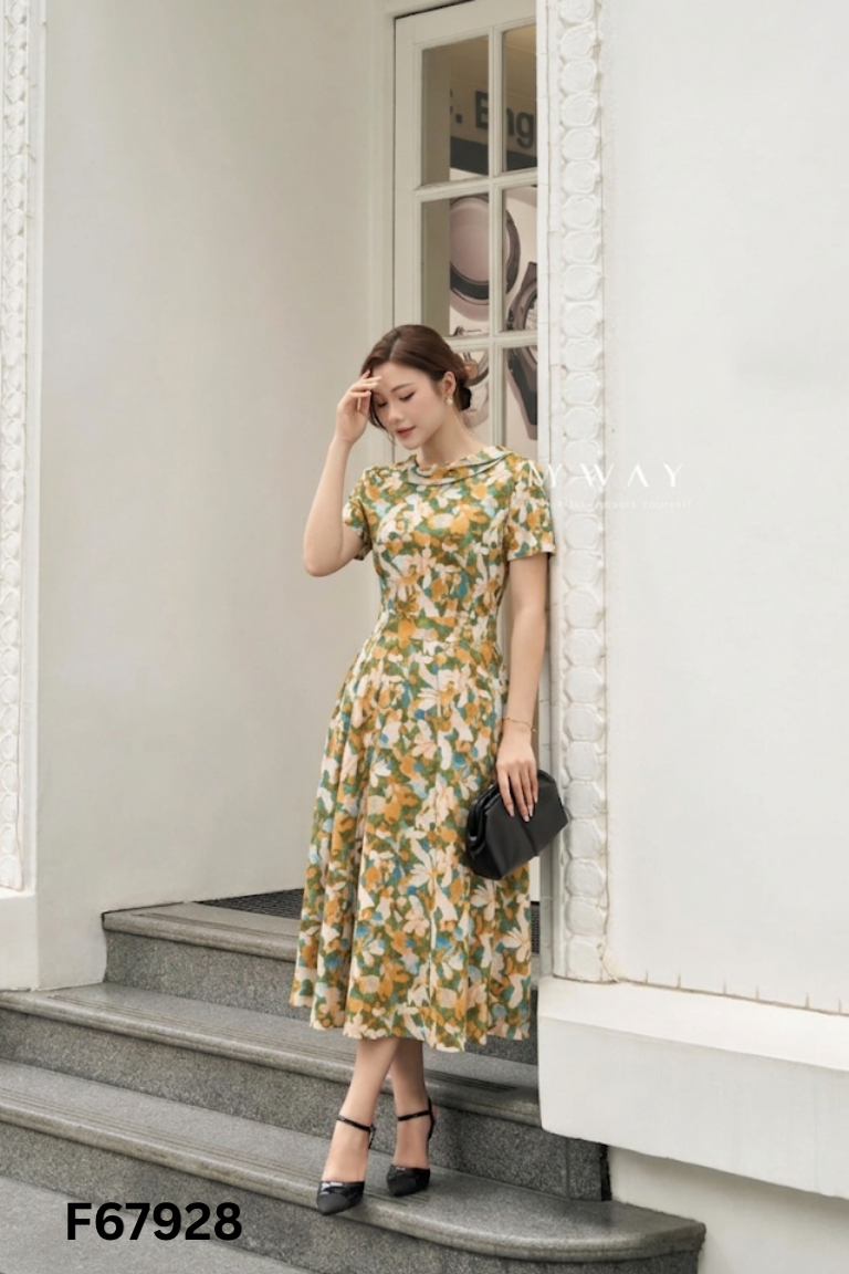 Váy lụa MY WAY be hoa