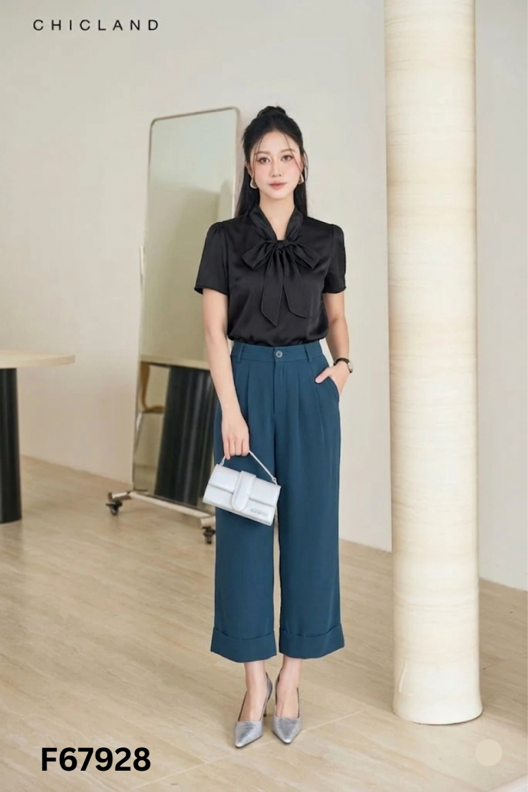 Quần xanh CHICLAND gấp gấu