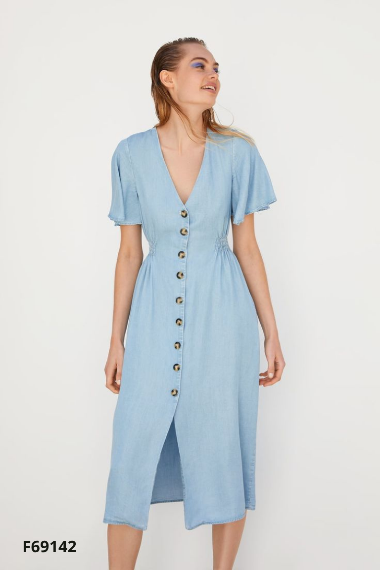 Váy jean ZARA xanh nhạt