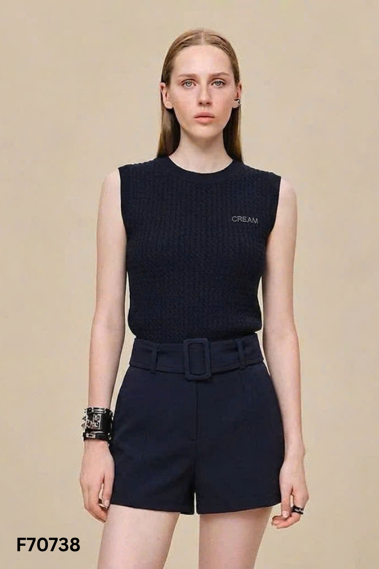Set Áo len xanh sát nách + Quần short