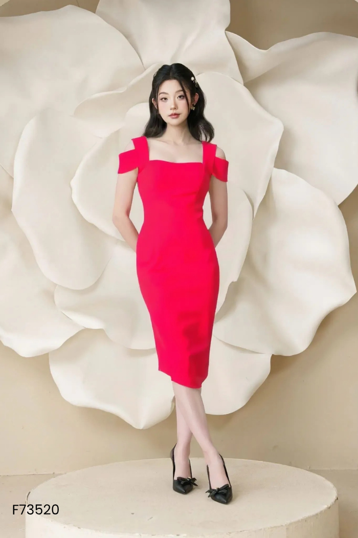Váy ELISE hồng đậm