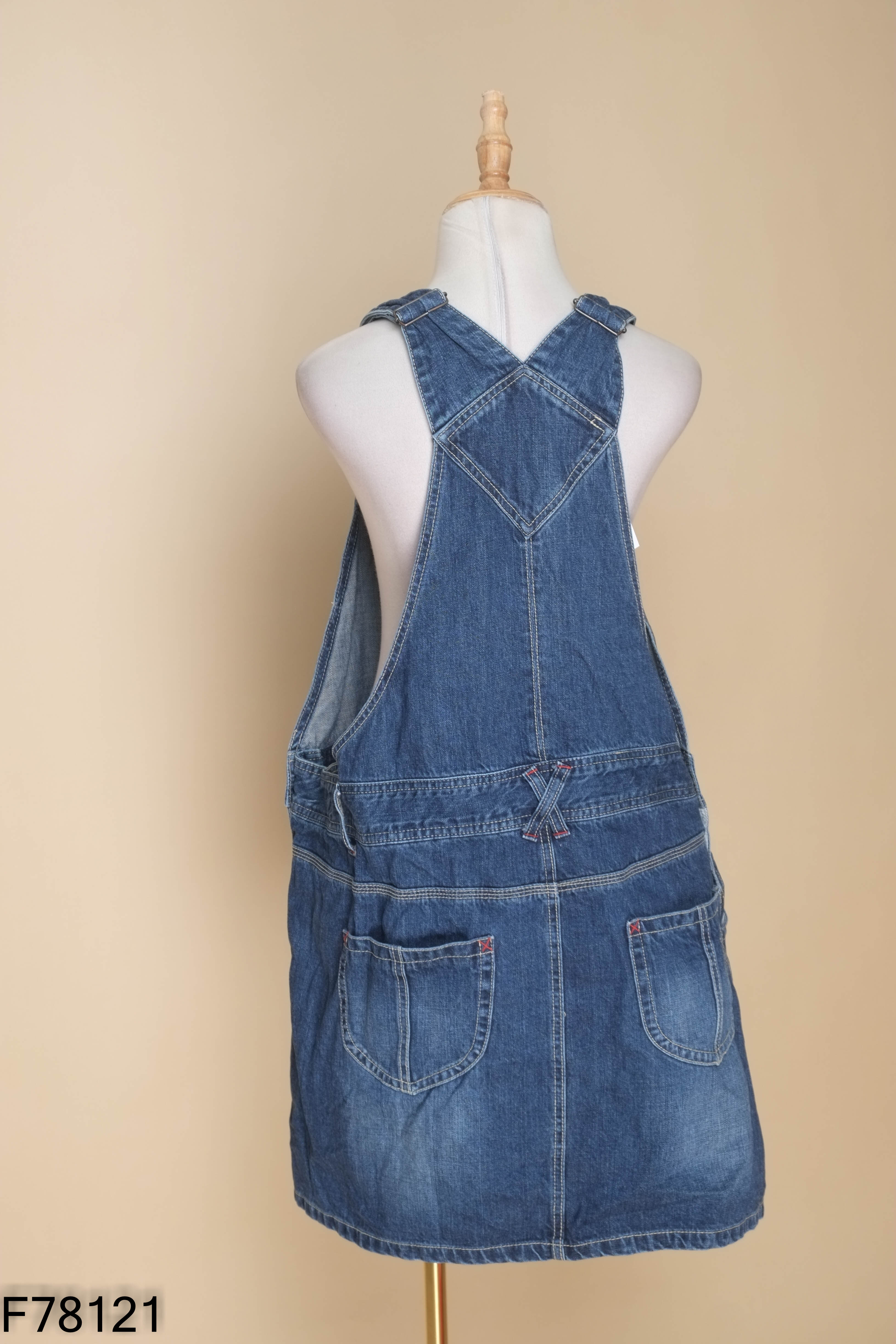 Quần yếm jeans xanh