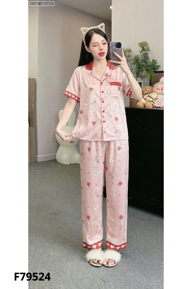 Set bộ ngủ cam VINGOVN+quần