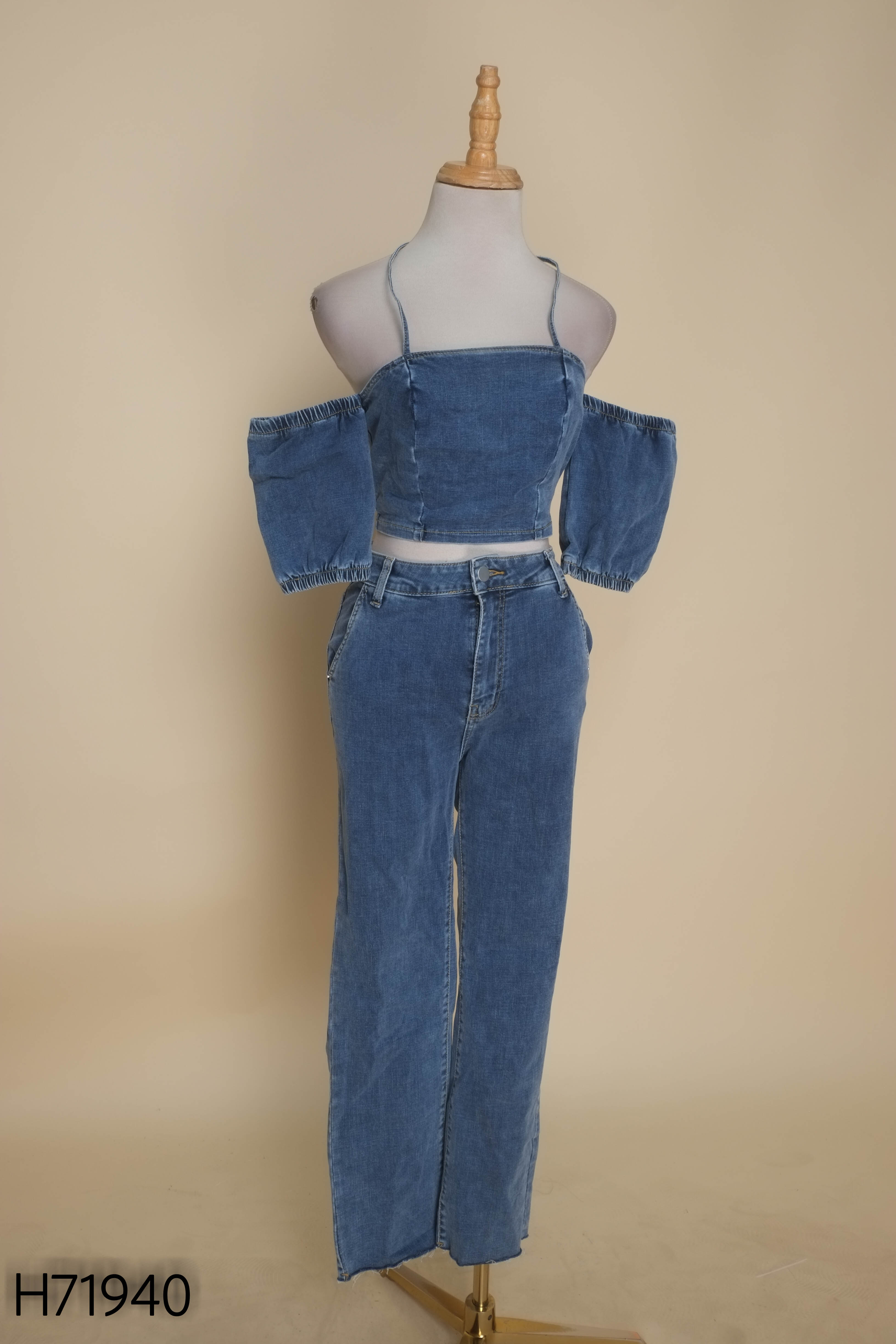 Set jeans xanh ORINO+quần