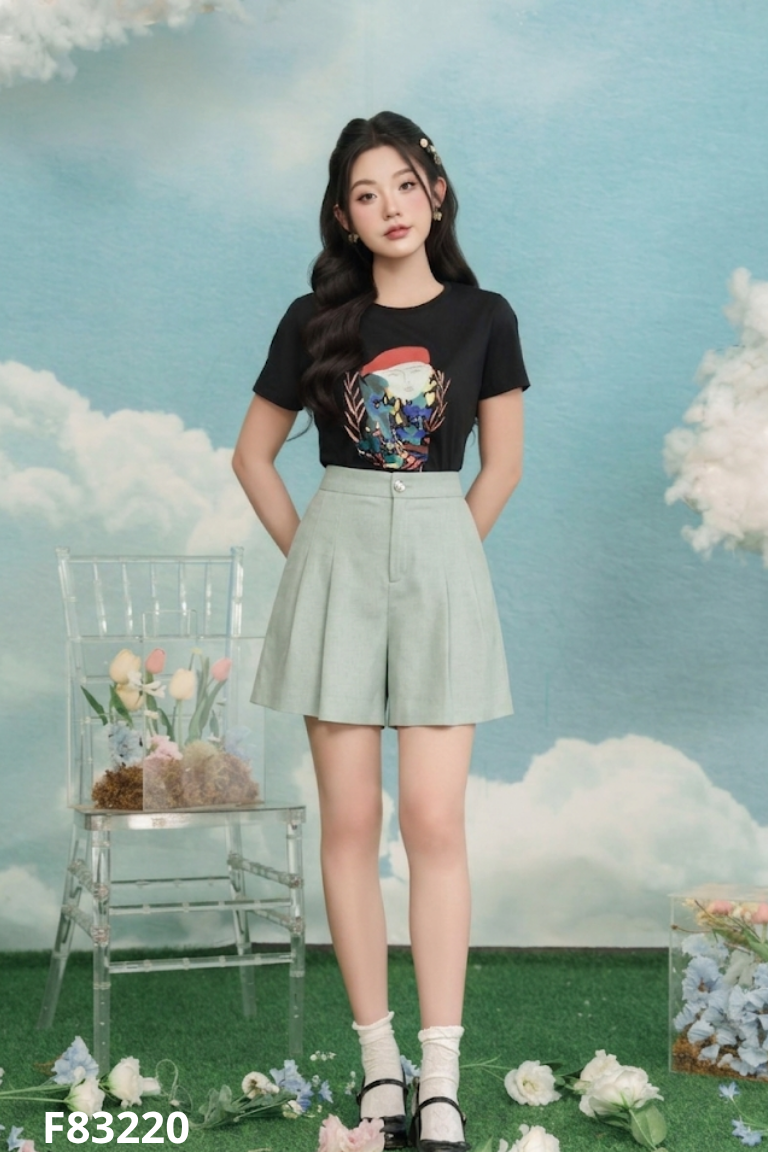 Quần shorts xanh ELISE