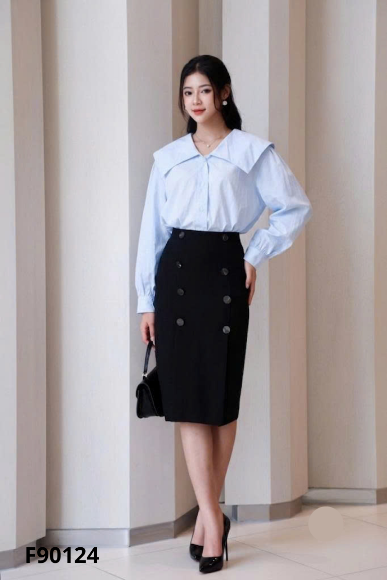 Áo xanh cổ vạt