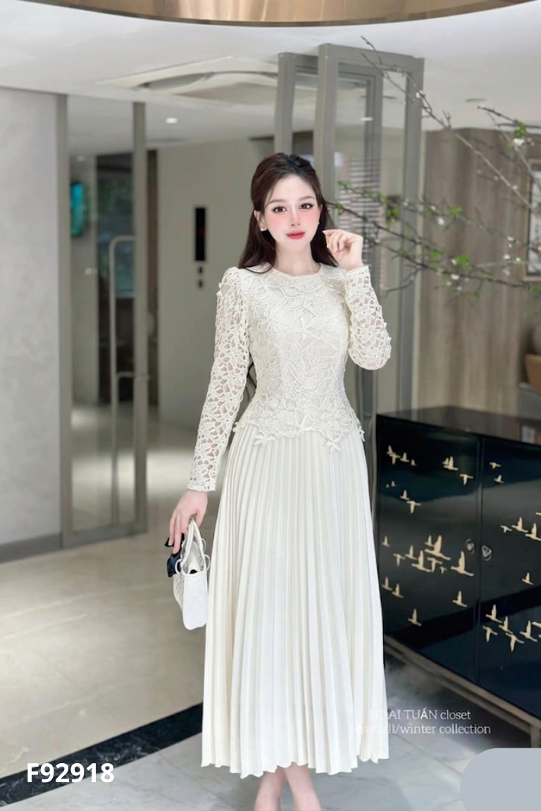Váy be ren phối ly dài