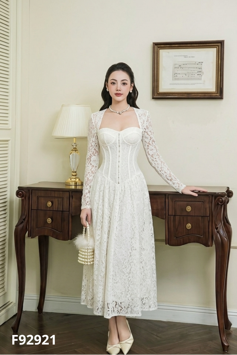 Set váy be ren HOÀI TUẤN+choàng
