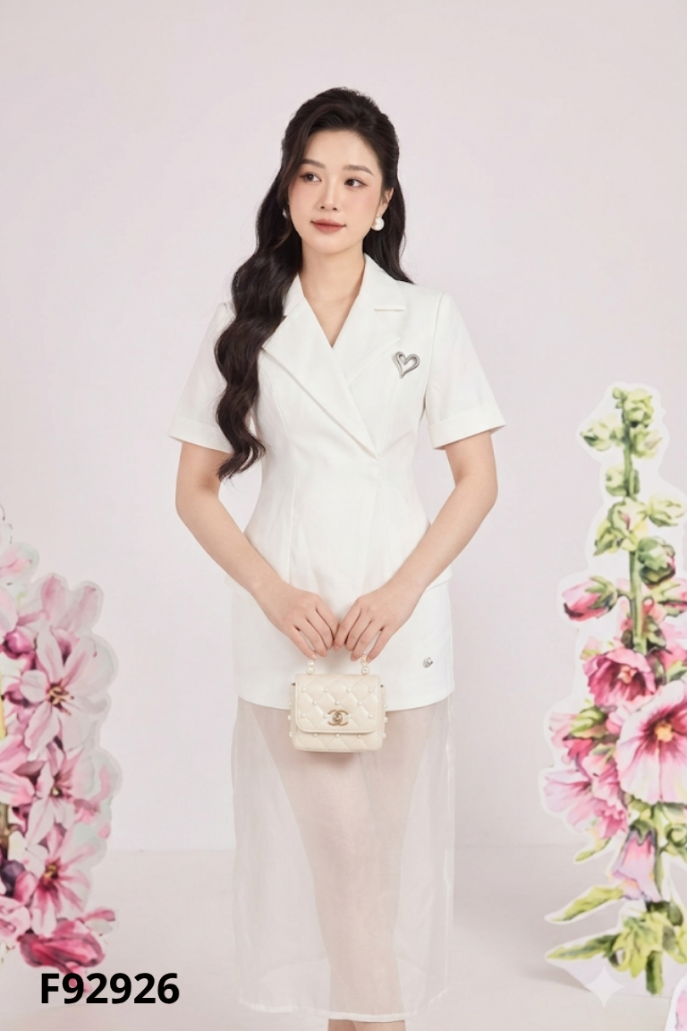 NEWTAG Set be áo kiểu + chân váy