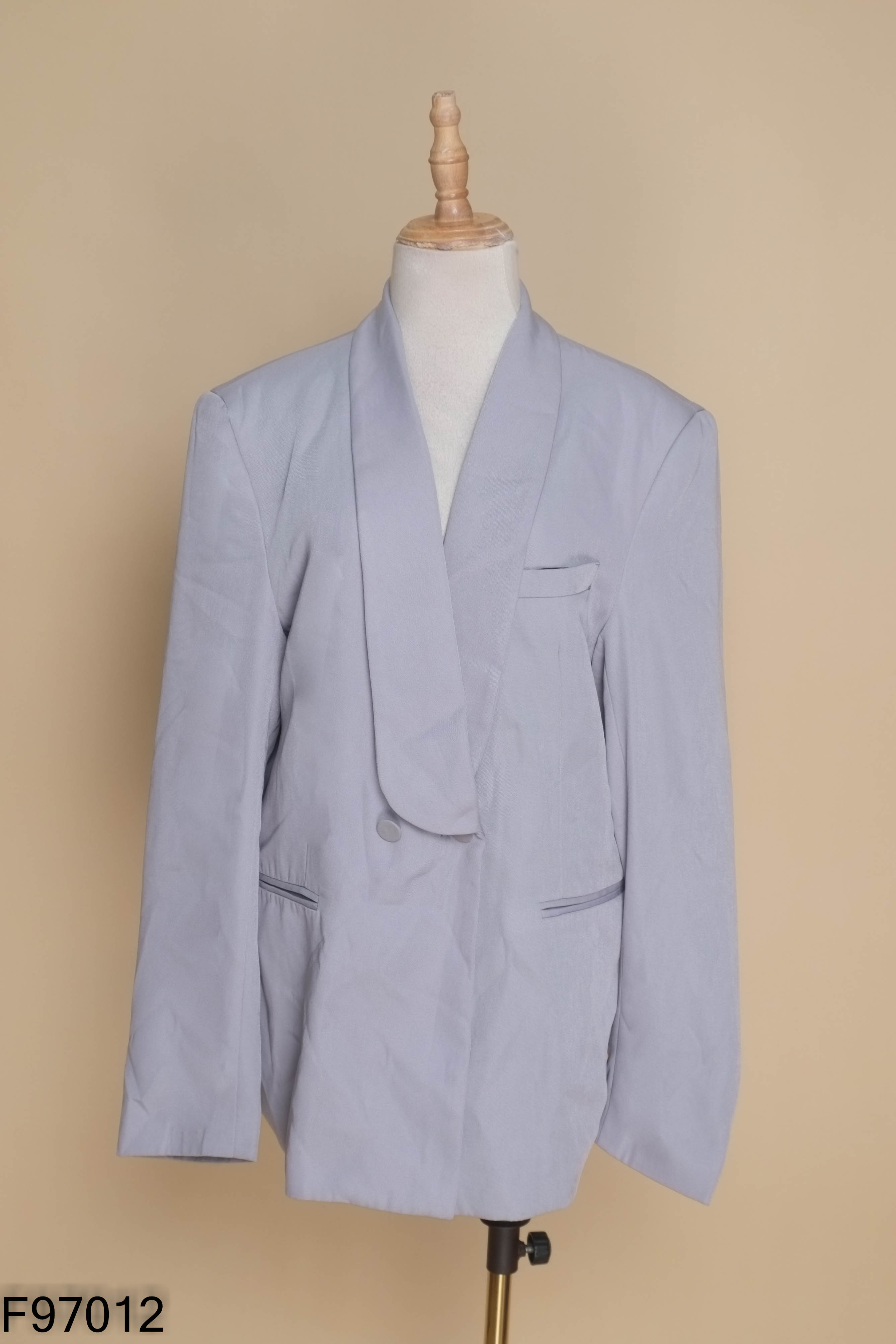 Áo khoác blazers xanh trơn phối túi