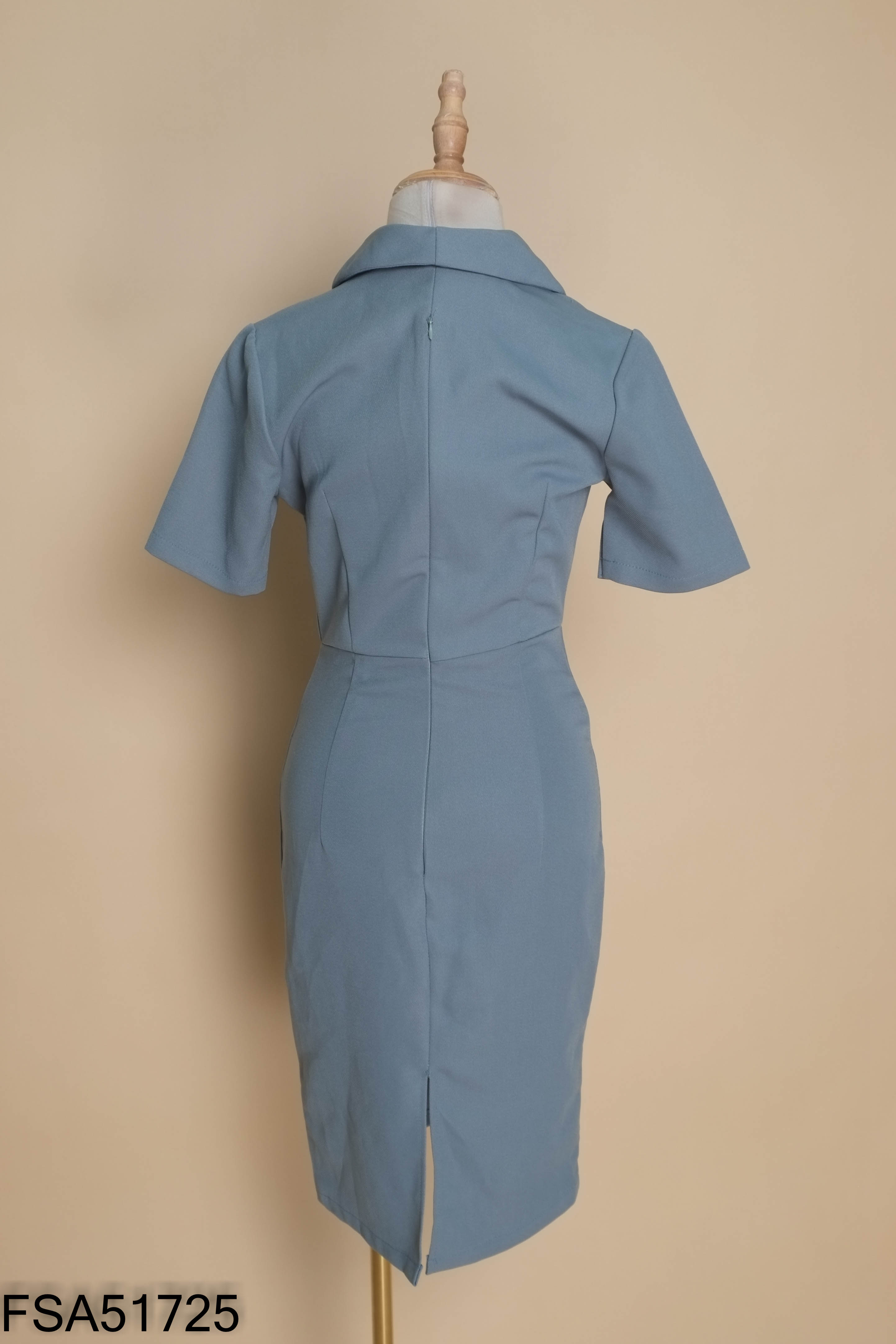 Váy MONOCO xanh cổ vest