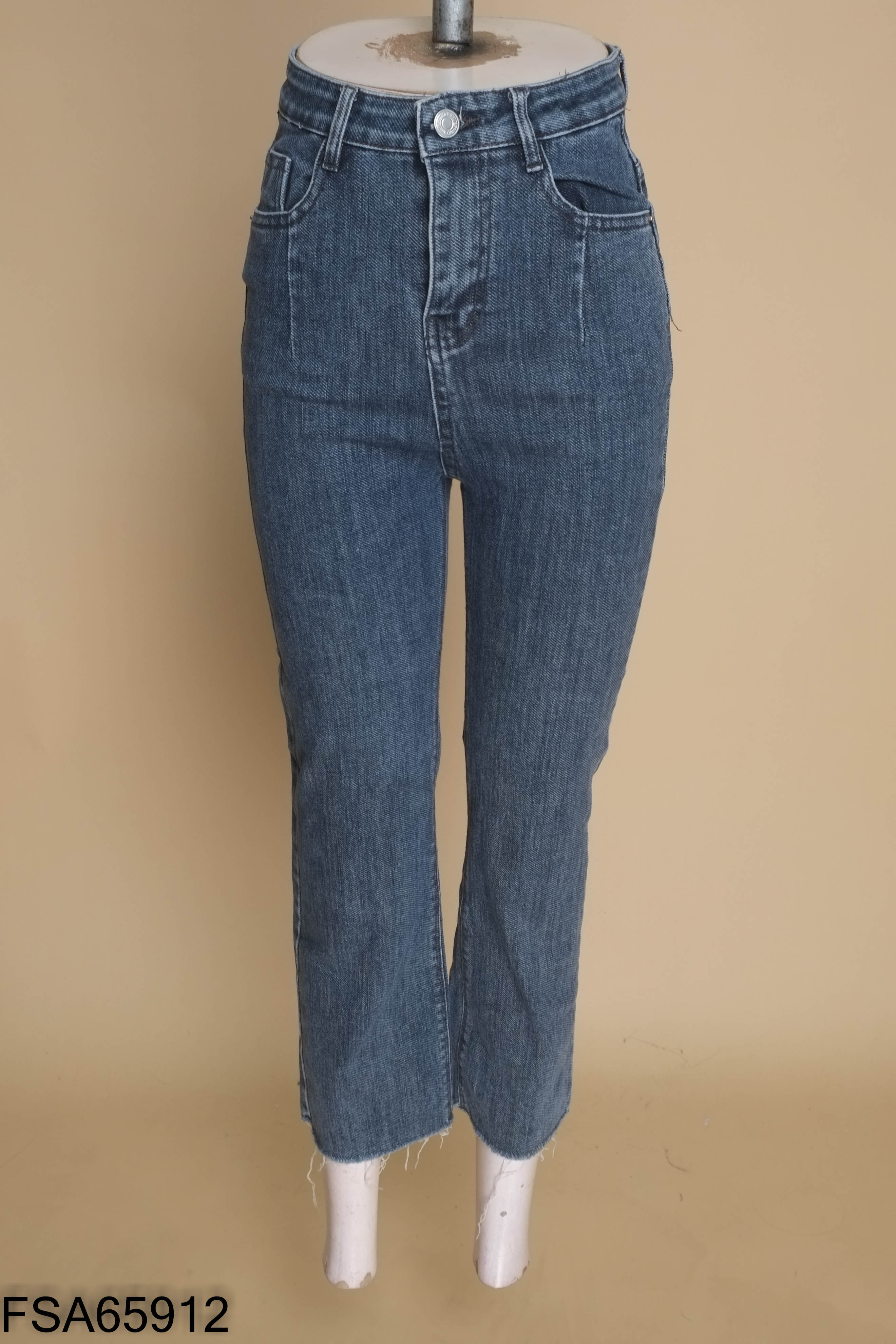 Quần FM jeans xanh tua rua