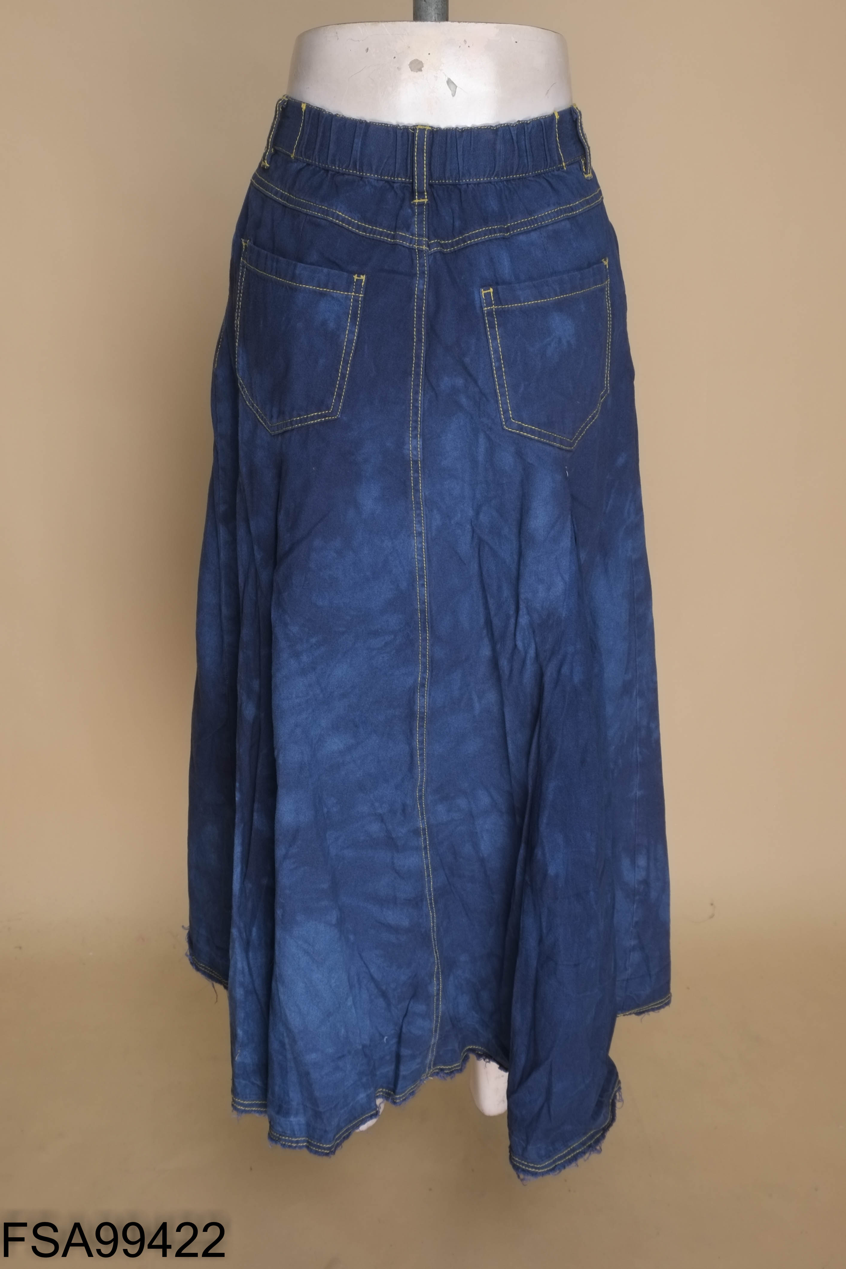 Chân váy loang jeans xanh