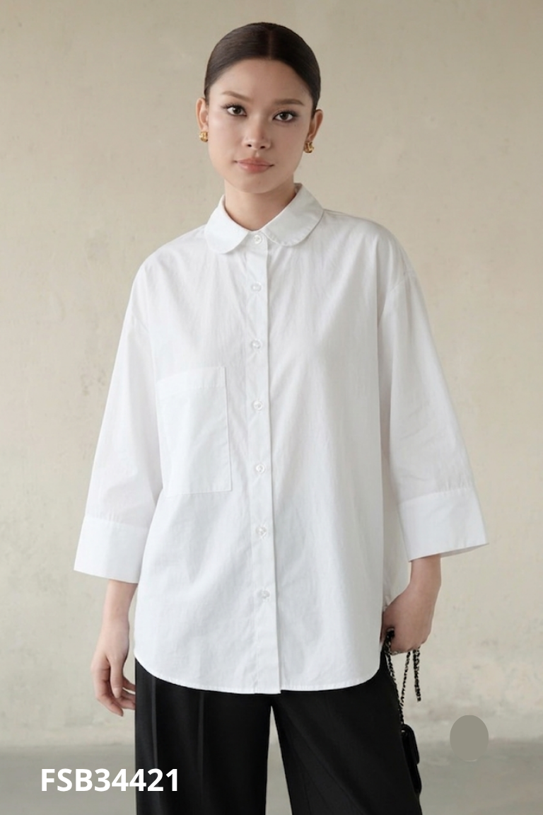 Áo sơ mi trắng trơn
