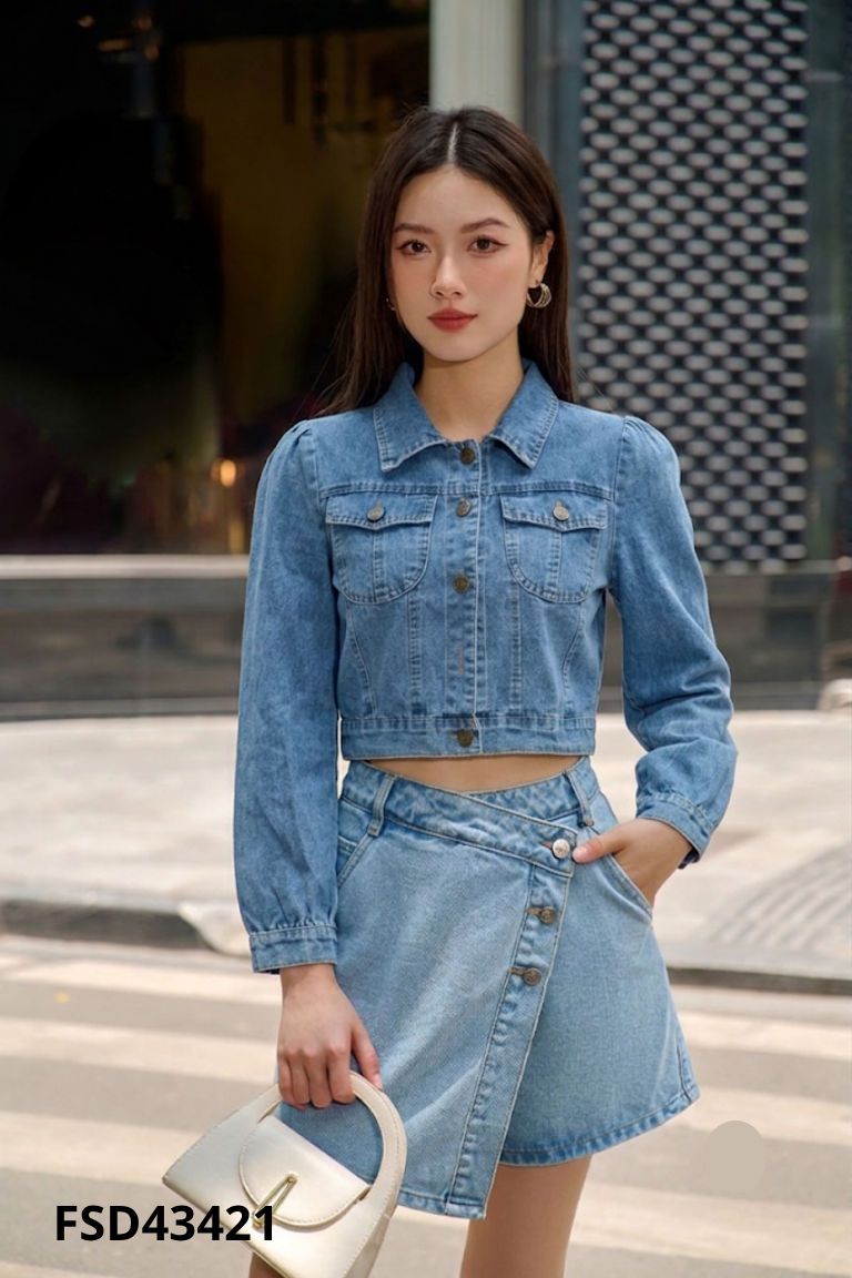 Áo khoác jean xanh