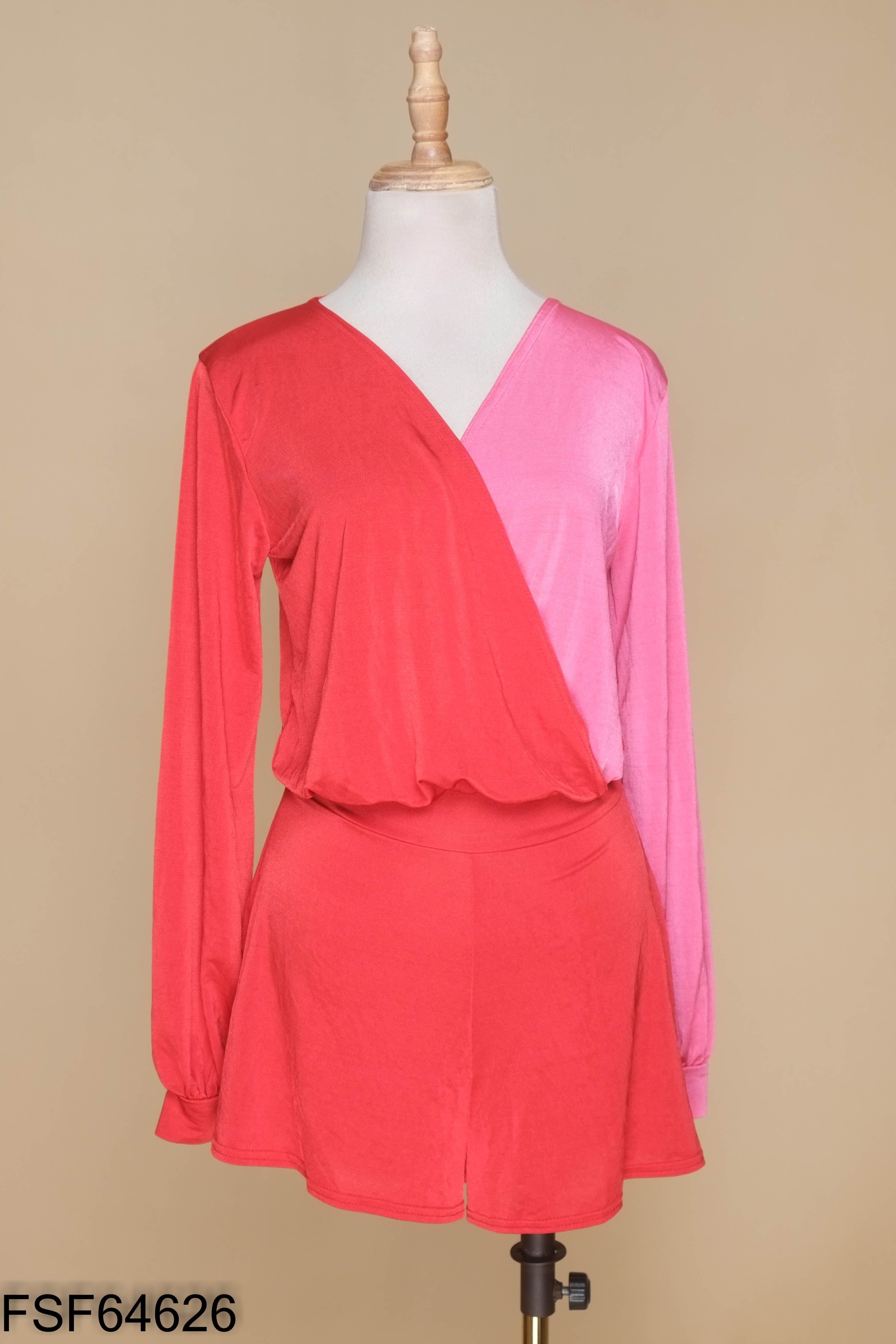 Váy BOOHOO đỏ mix hồng