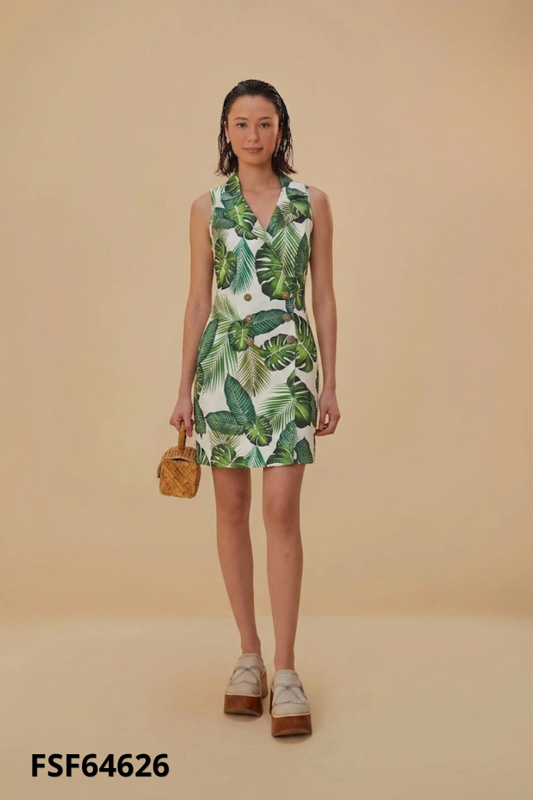 Váy BOOHOO be họa tiết xanh
