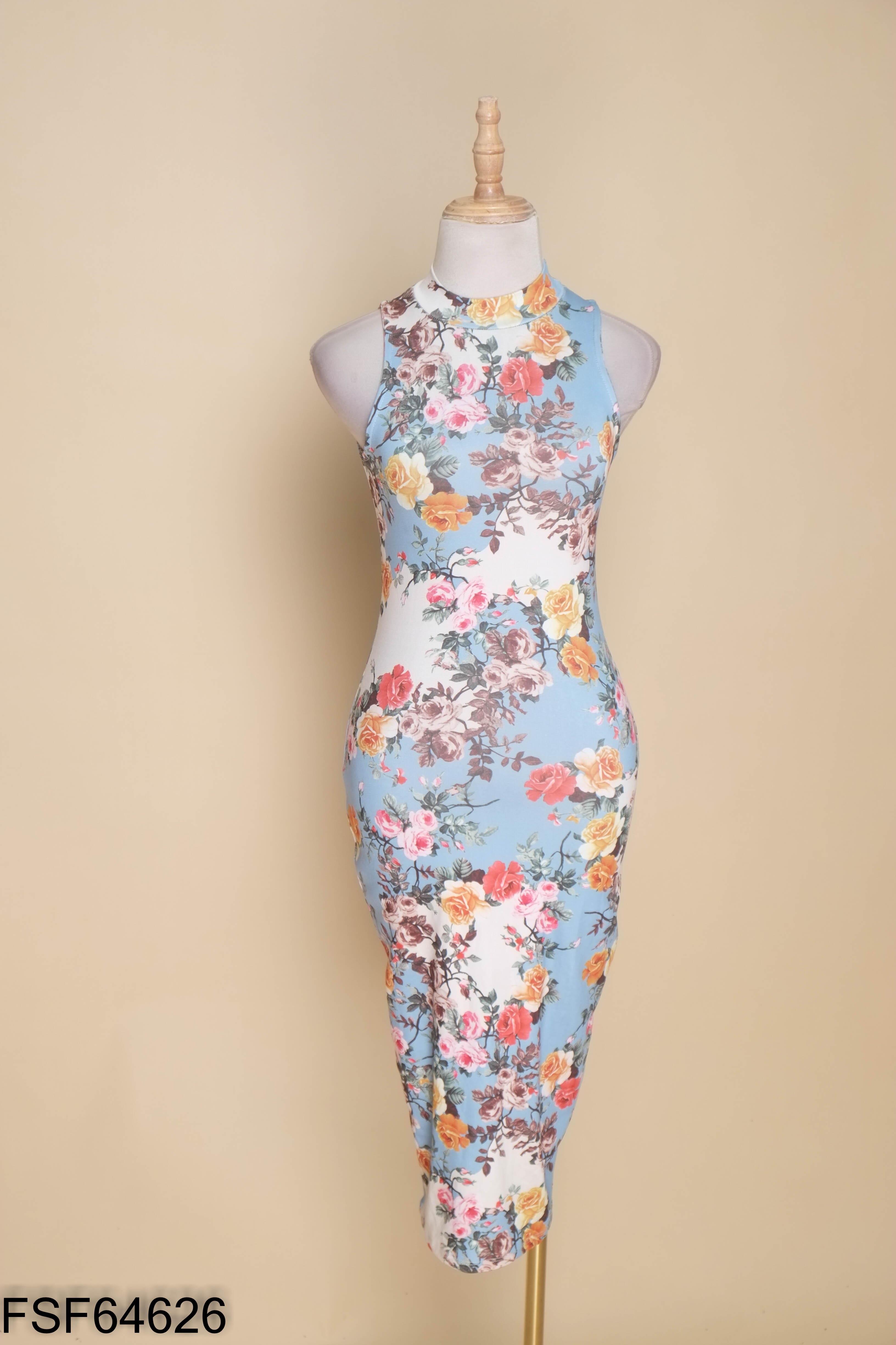 Váy ASOS xanh họa tiết hoa
