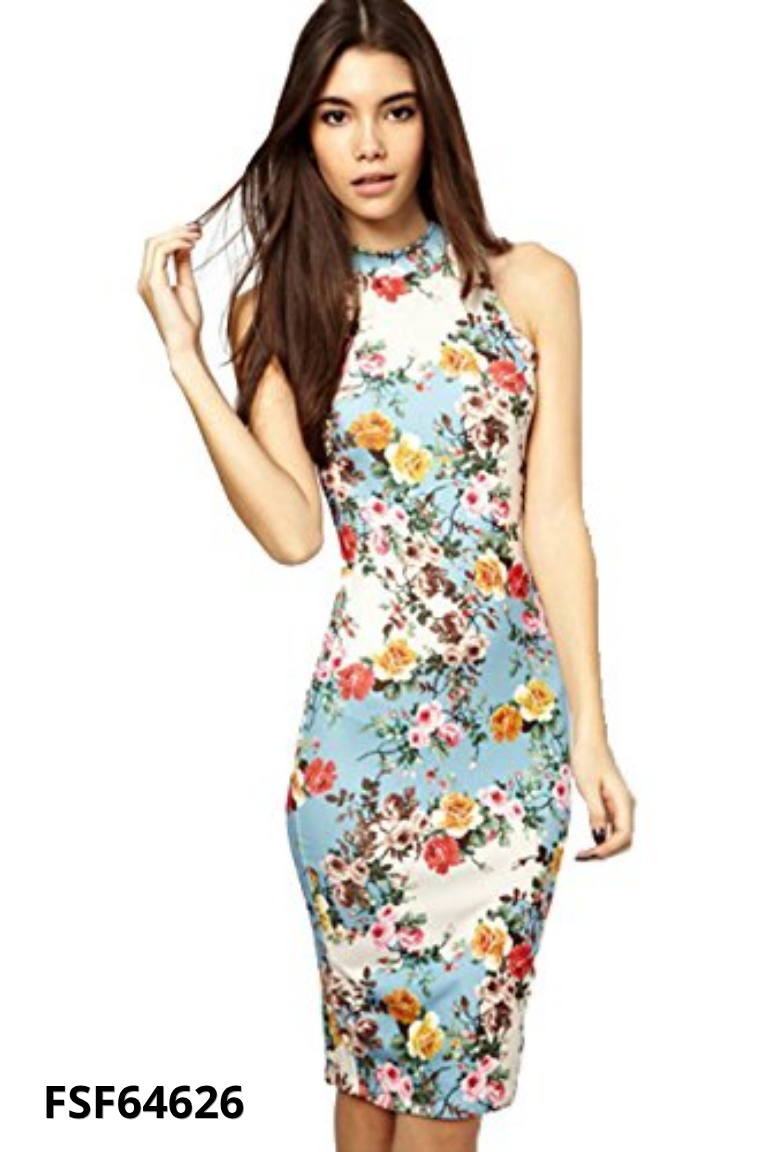 Váy ASOS xanh họa tiết hoa