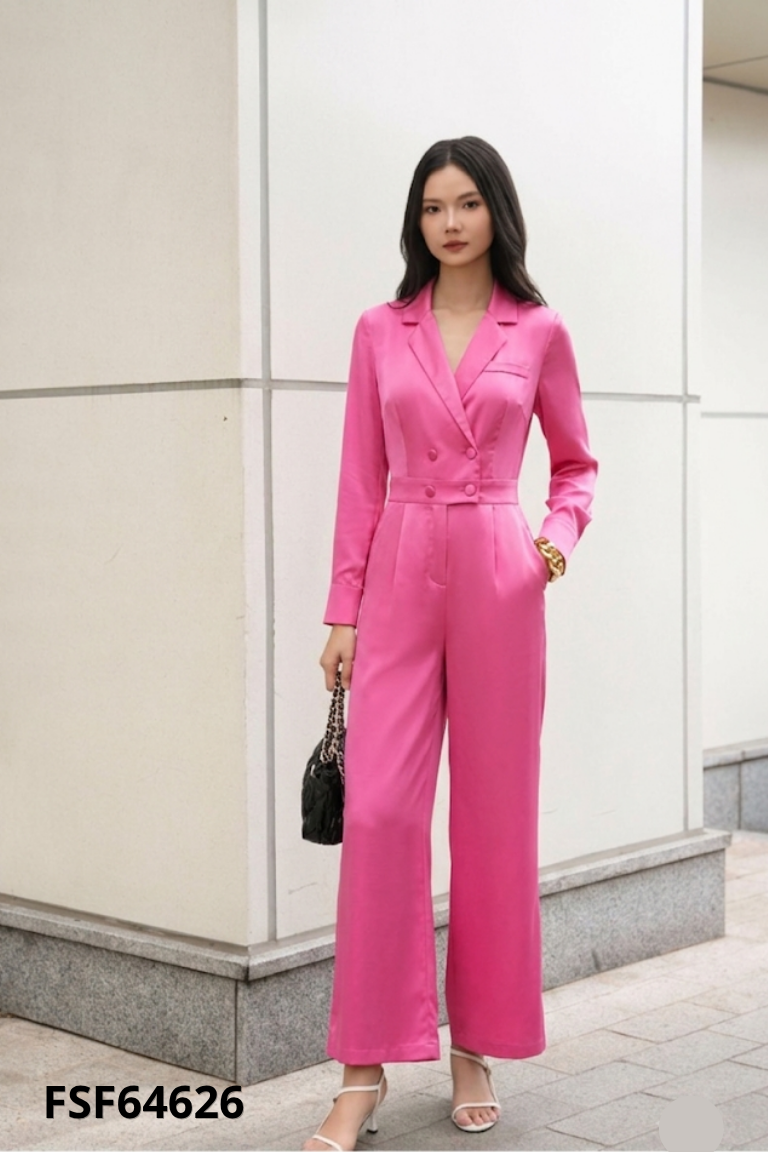 NEWTAG Jumpsuits BOOHOO hồng đậm quần dài