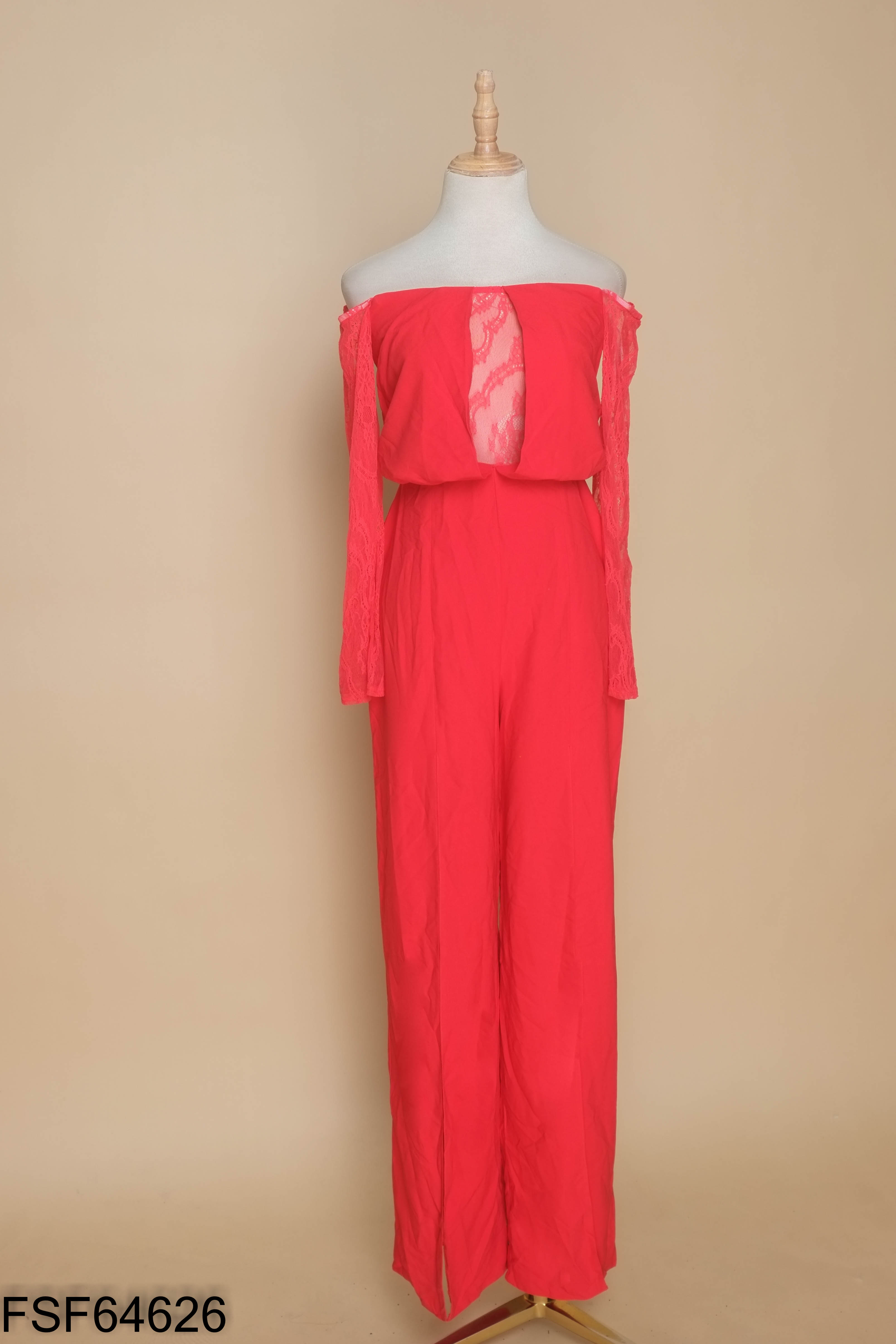 NEWTAG Jumpsuits ASOS đỏ phối ren