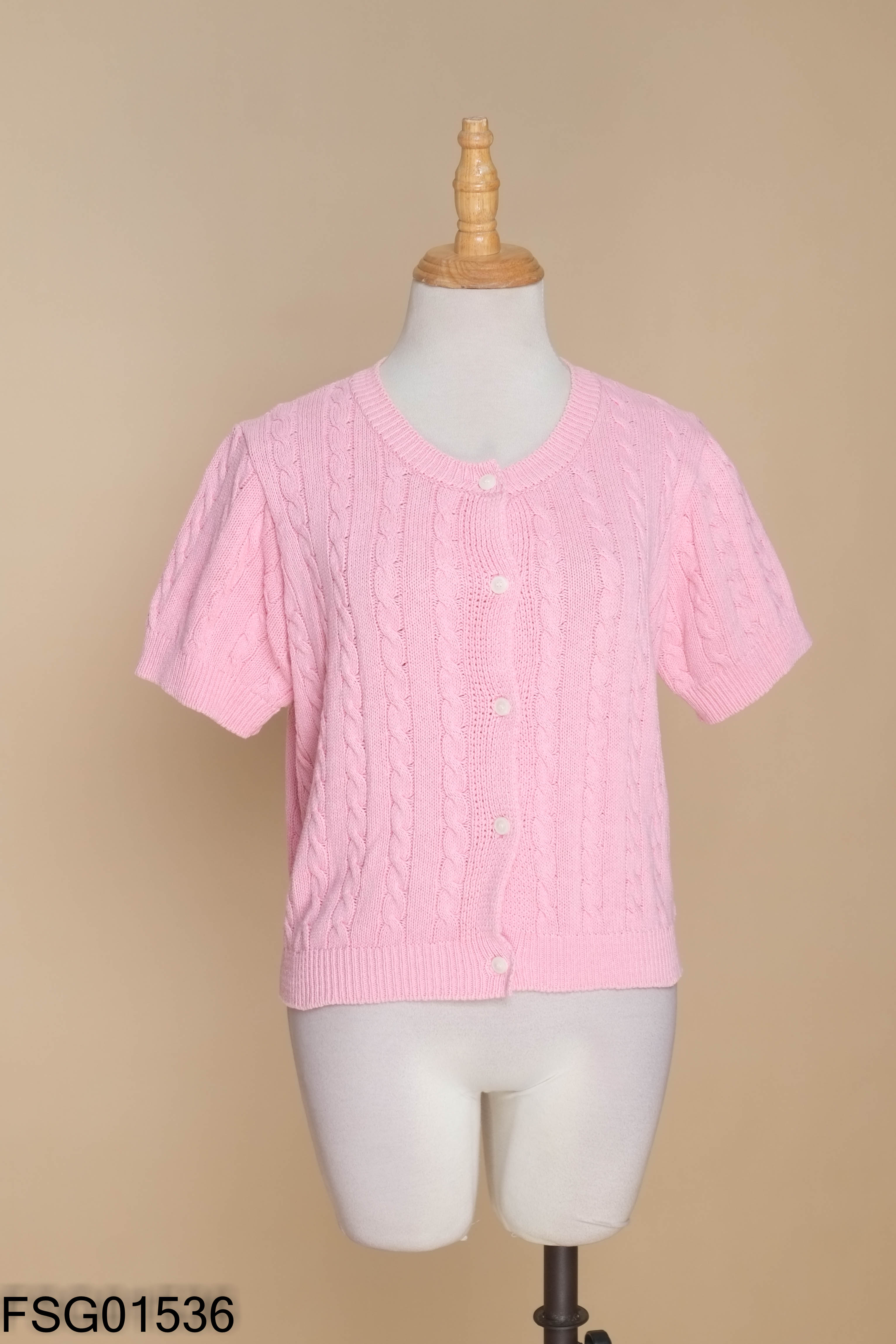 Áo len hồng cộc tay NANING9