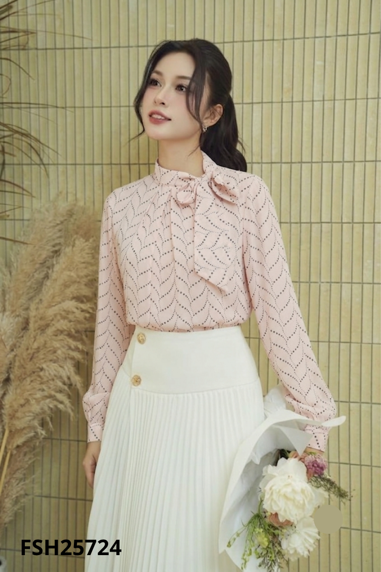 Áo madebyphuong hồng họa tiết