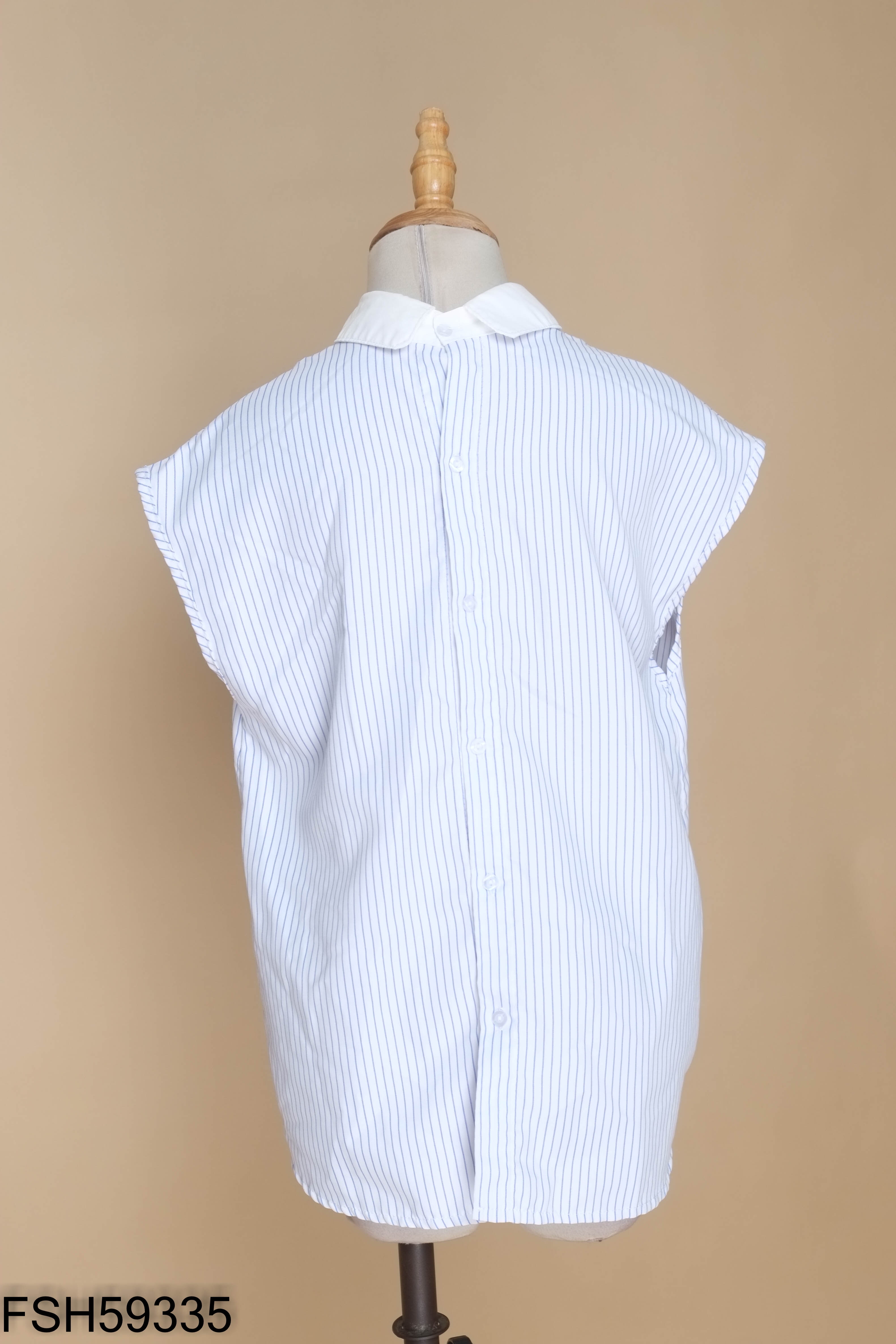 Áo trắng sọc xanh