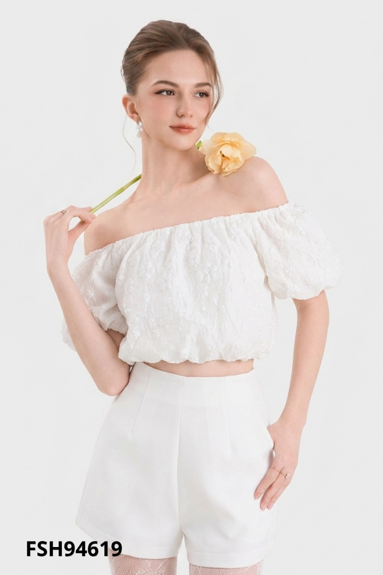 Áo babydoll be cổ chun