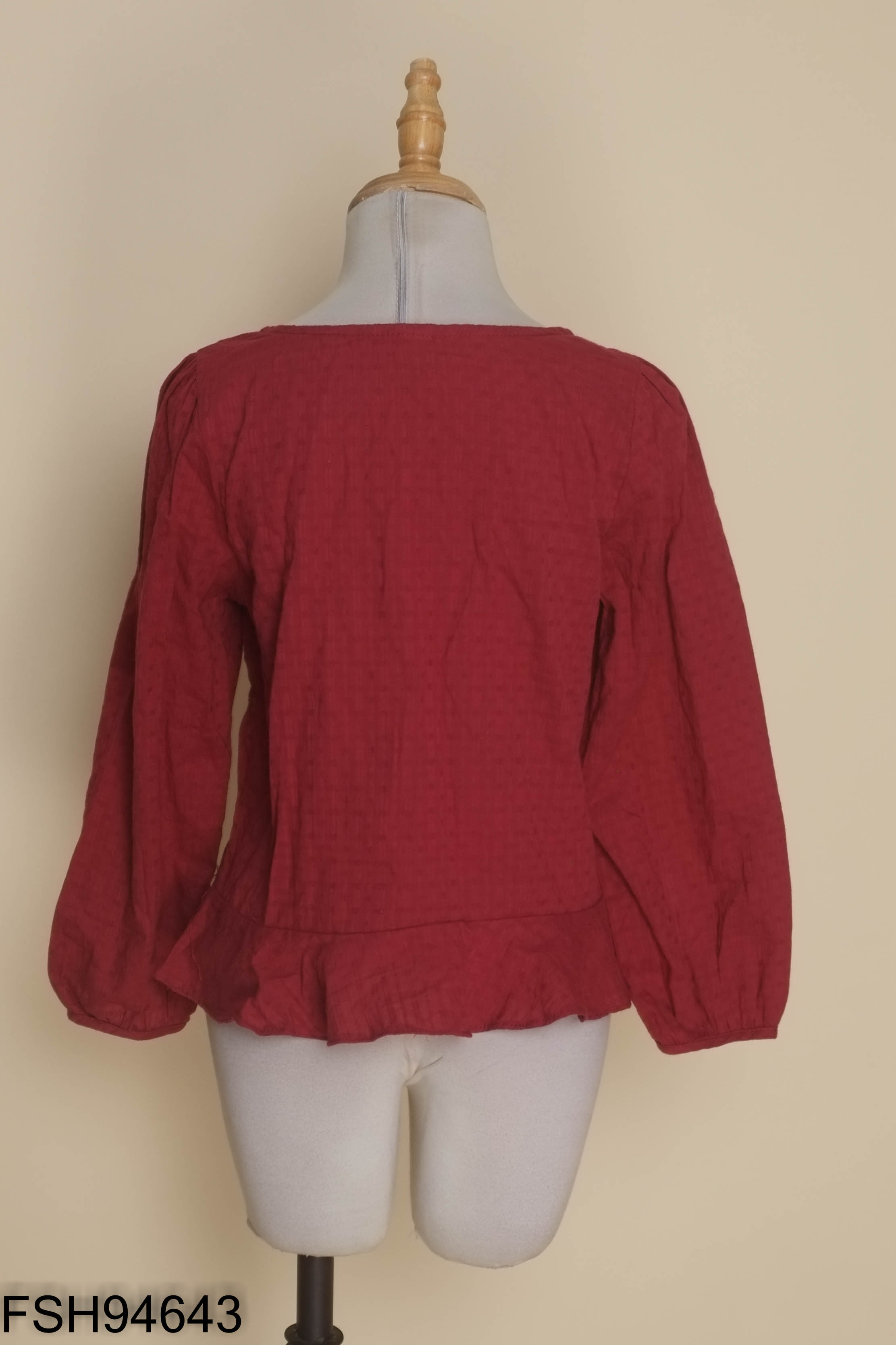 Áo babydoll đỏ bèo