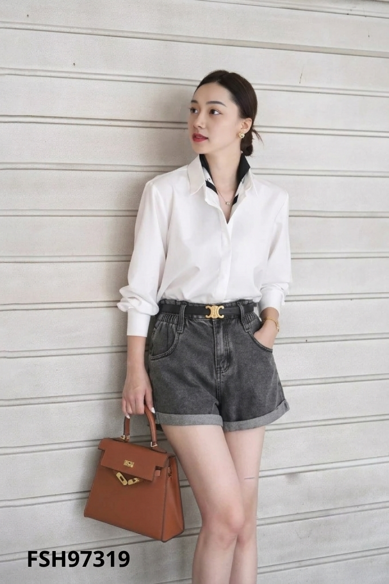 NEWTAG quần shorts jeans đen