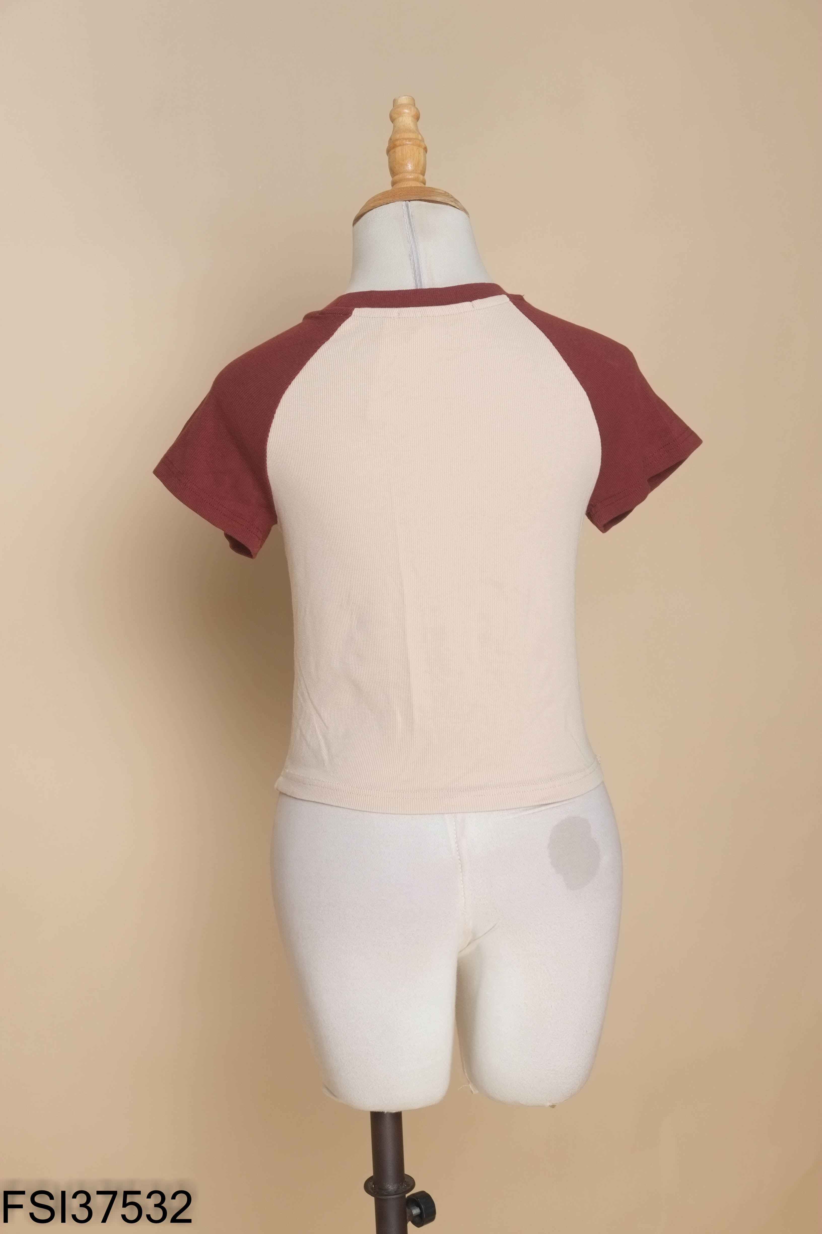 Áo babytee be phối đỏ in gấu