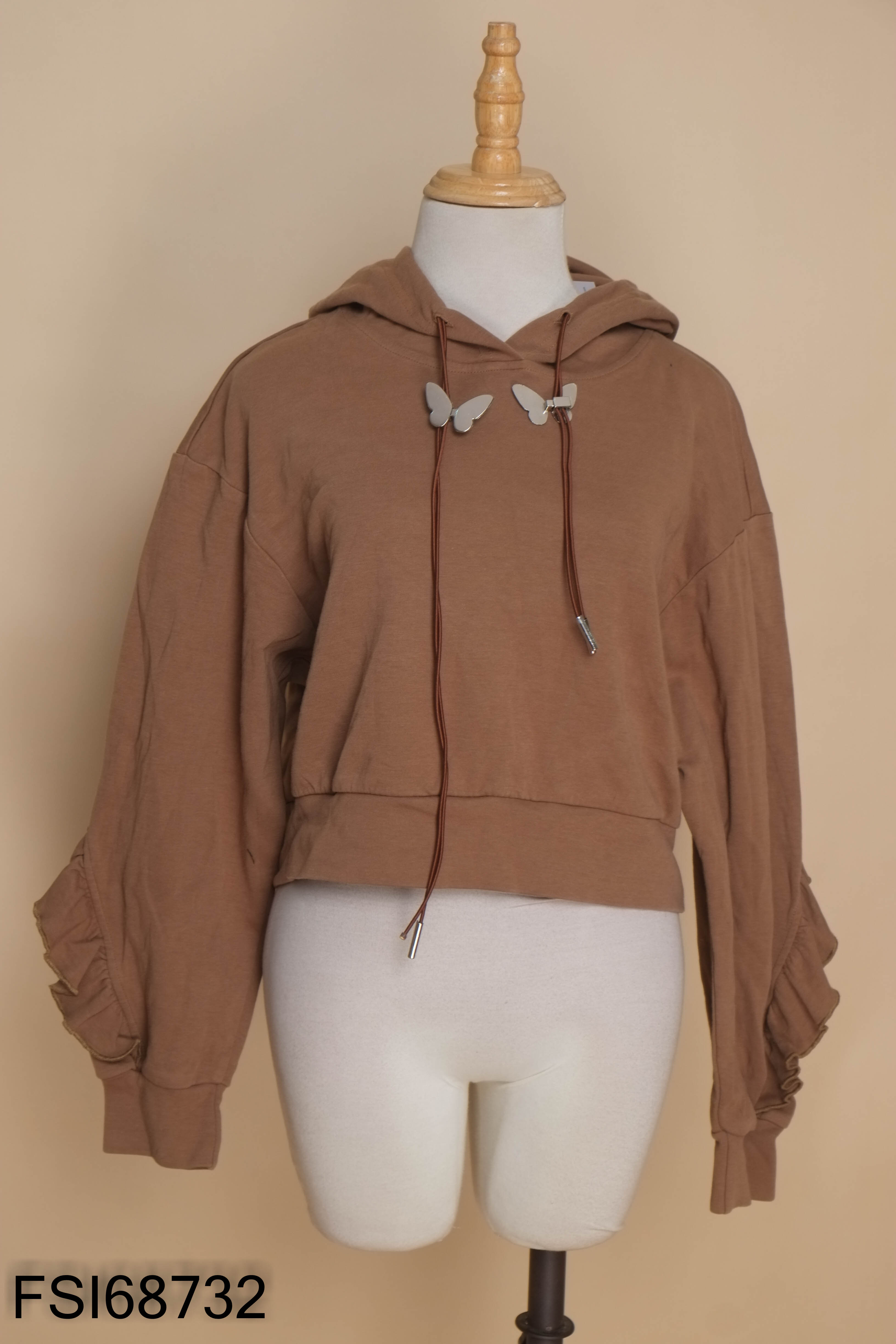 Áo hoodie nâu tay bèo
