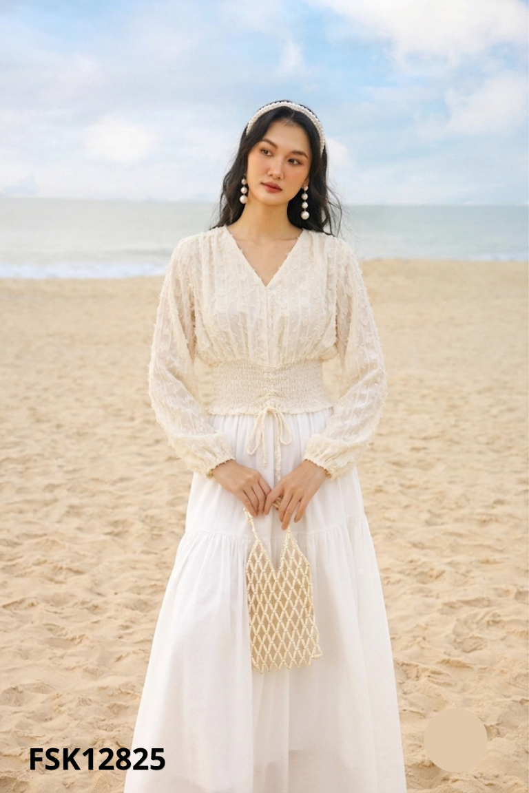 Áo be dài tay OLV BOUTIQUE