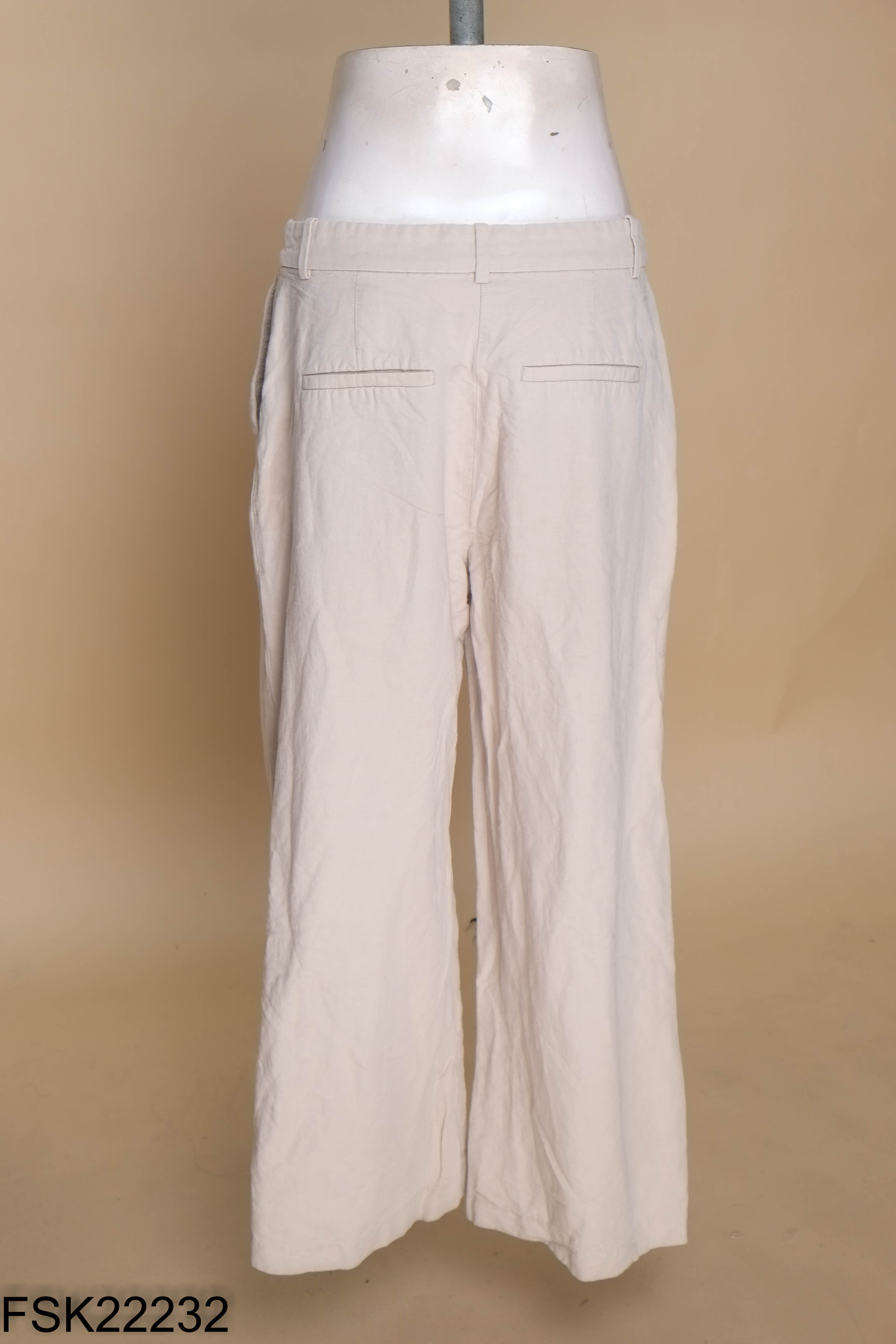 Quần vải be suông H&M
