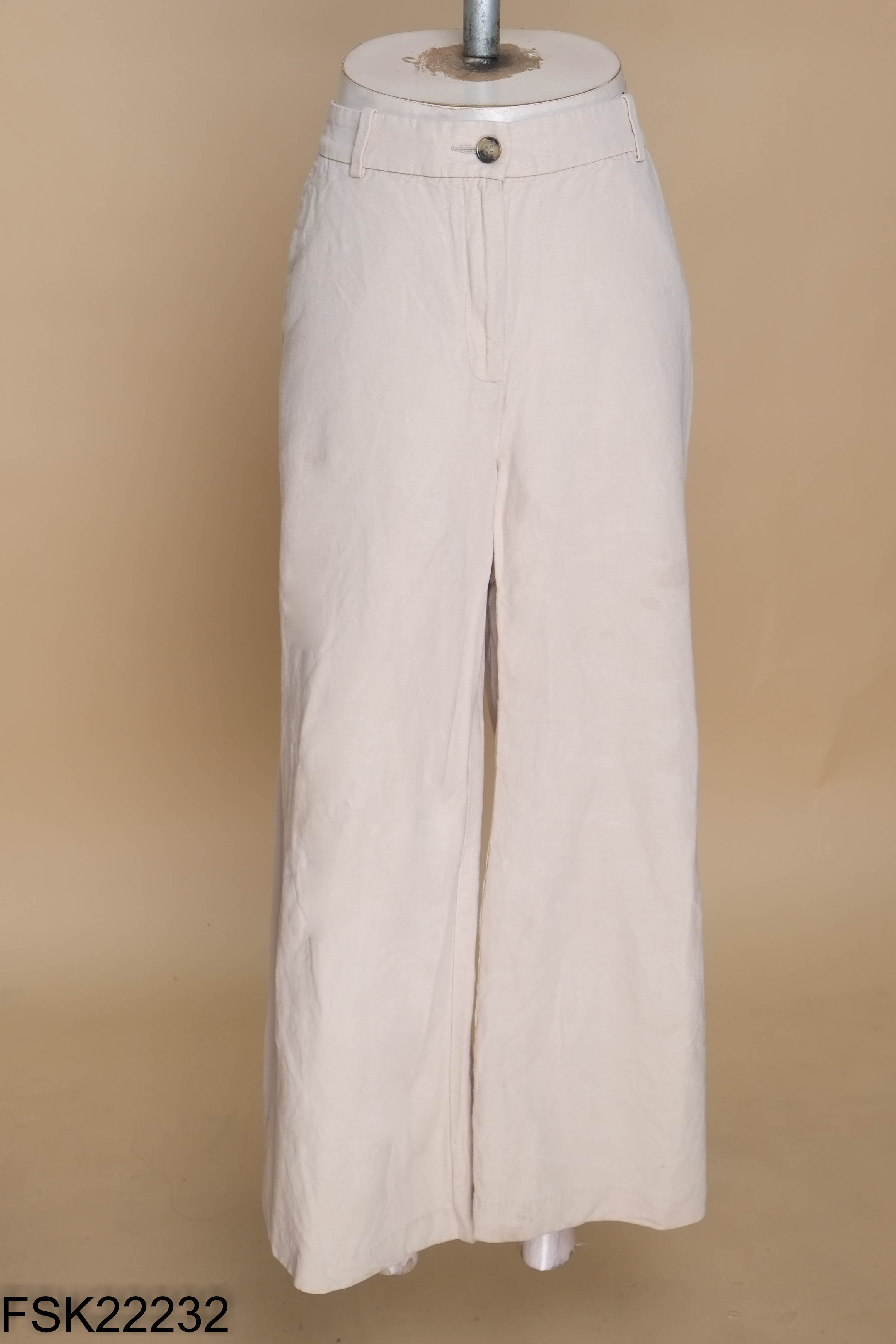 Quần vải be suông H&M
