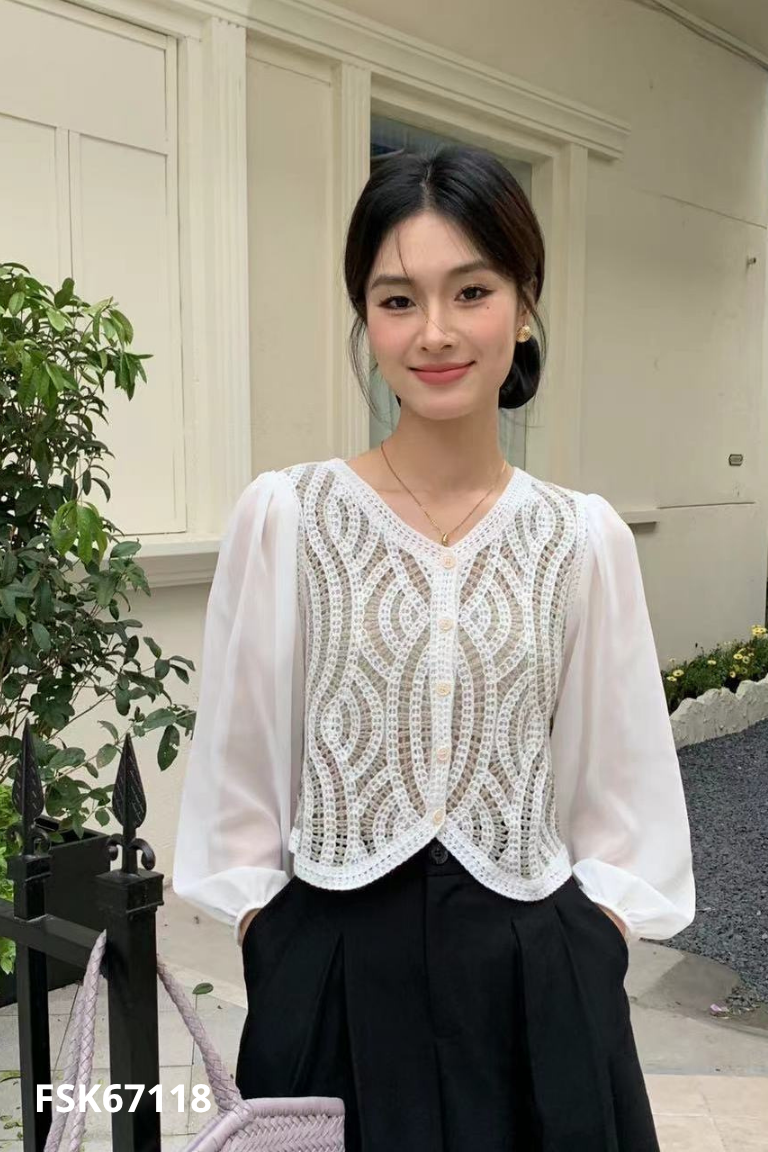 Áo be kiểu họa tiết